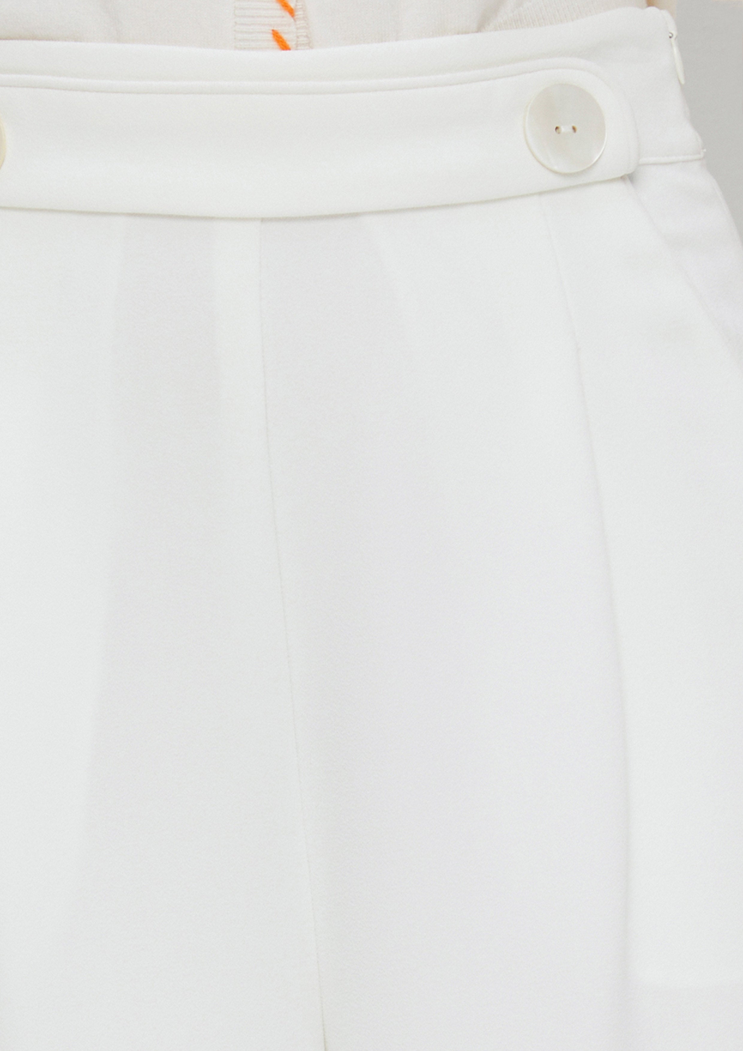 High Waist Wide Leg Pants White Horizon
