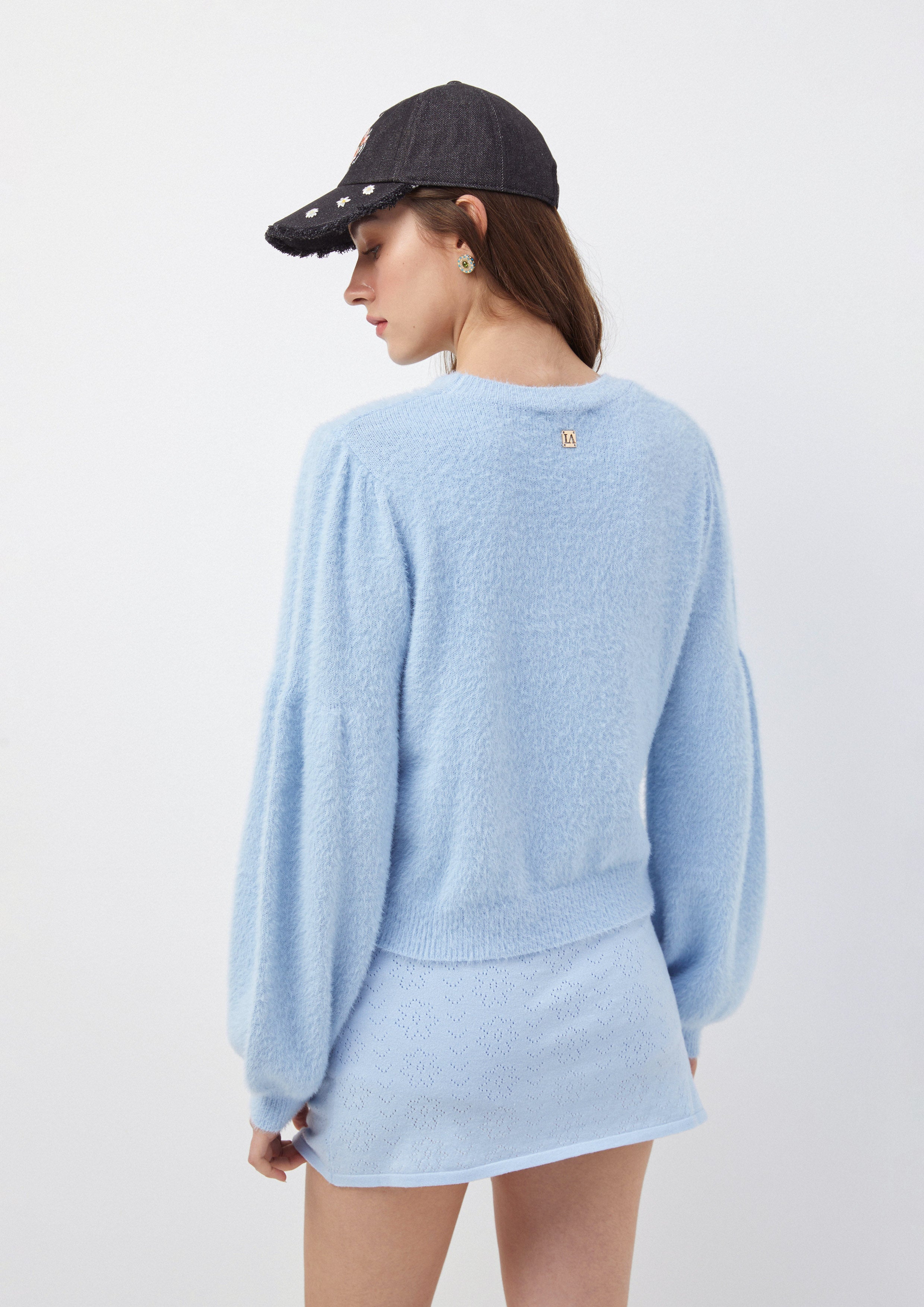 Floral Fuzzy Knit Pullover Blooms and Blessings
