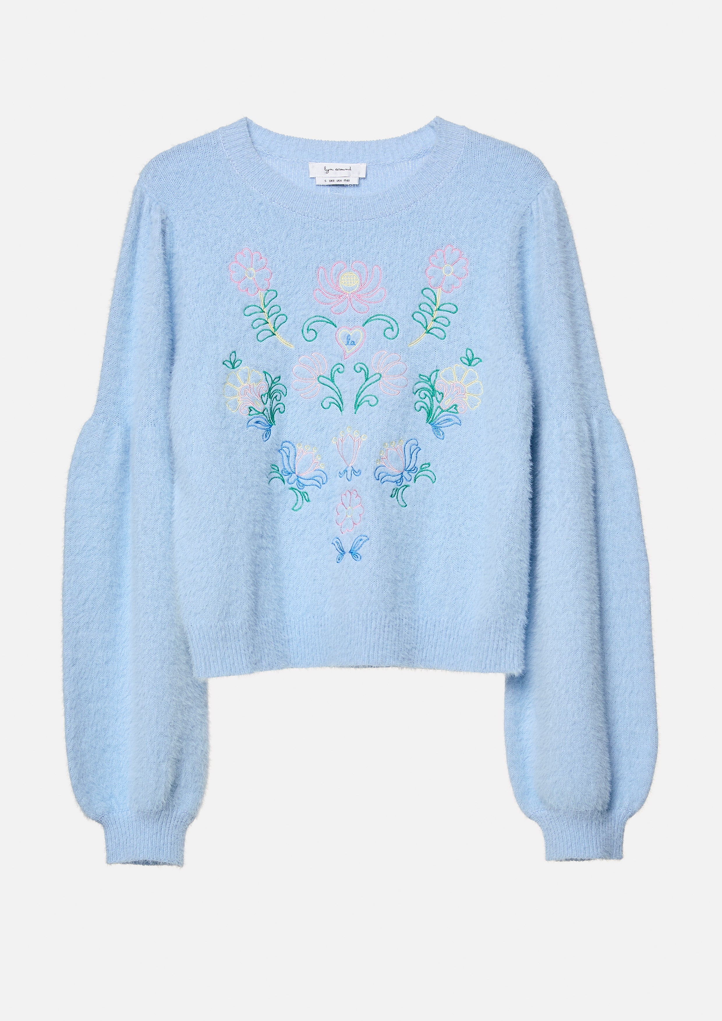 Floral Fuzzy Knit Pullover Blooms and Blessings