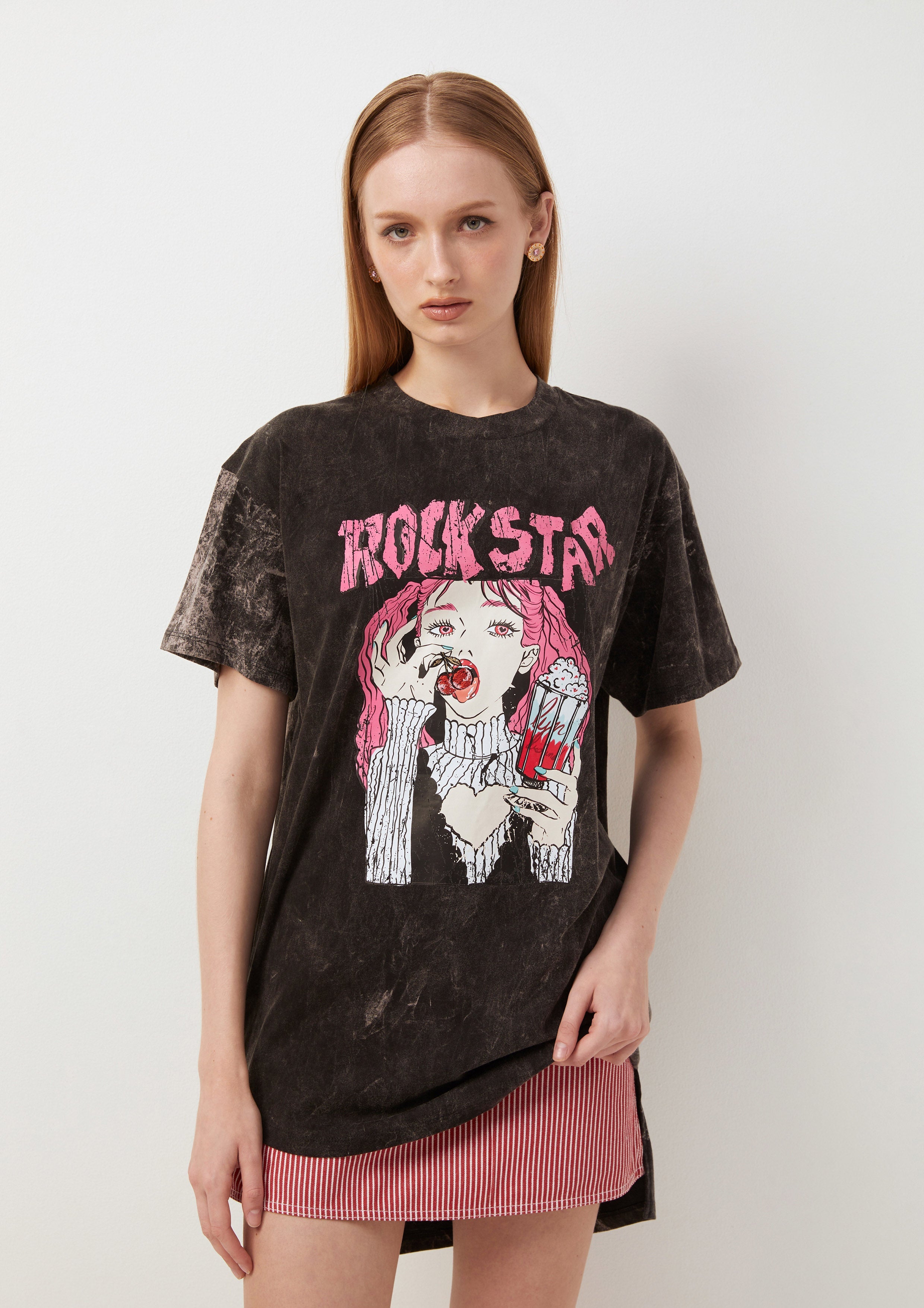 Rock Star Cherry Pop Tee Girls Just Wanna Have Sun