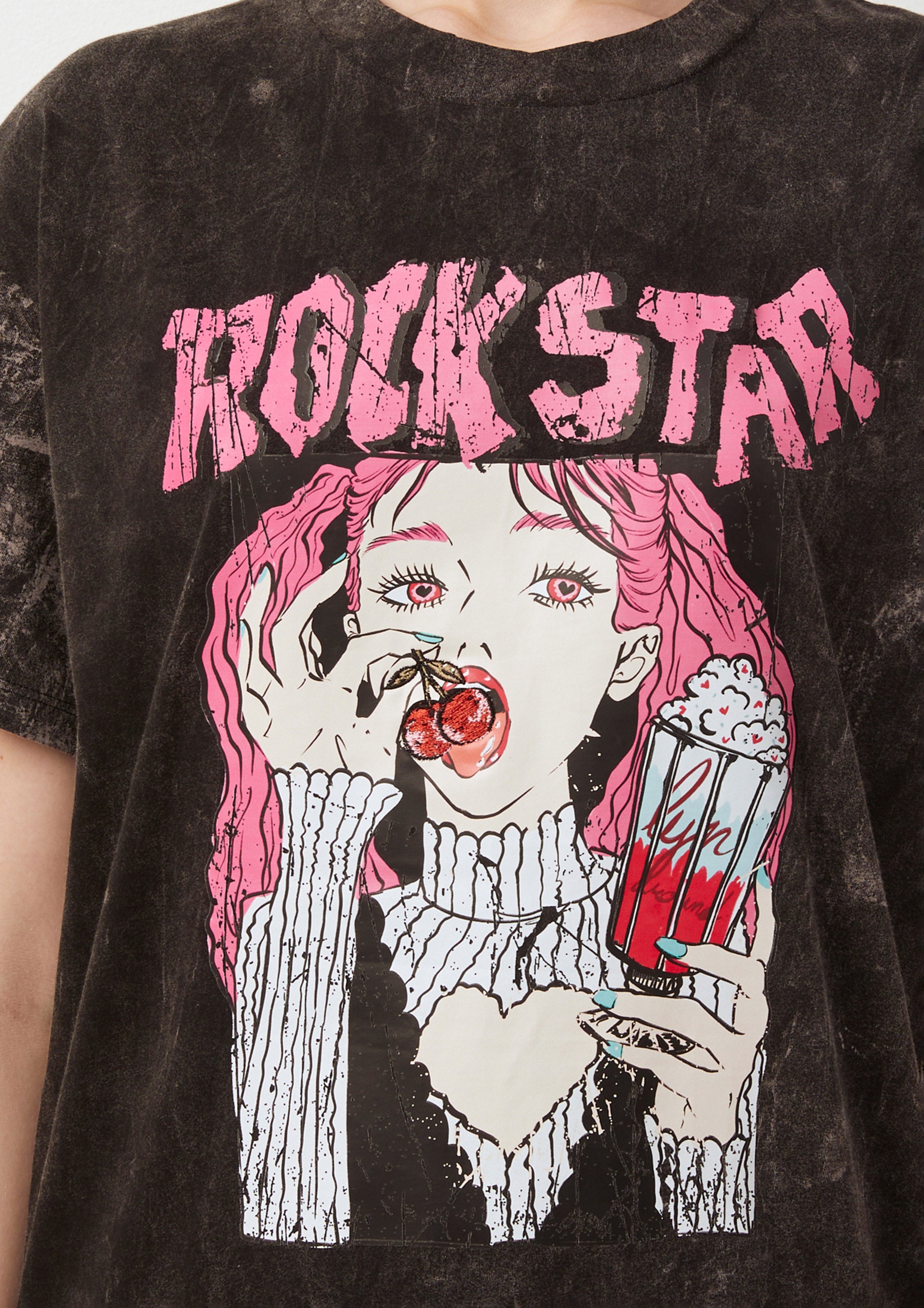 Rock Star Cherry Pop Tee Girls Just Wanna Have Sun