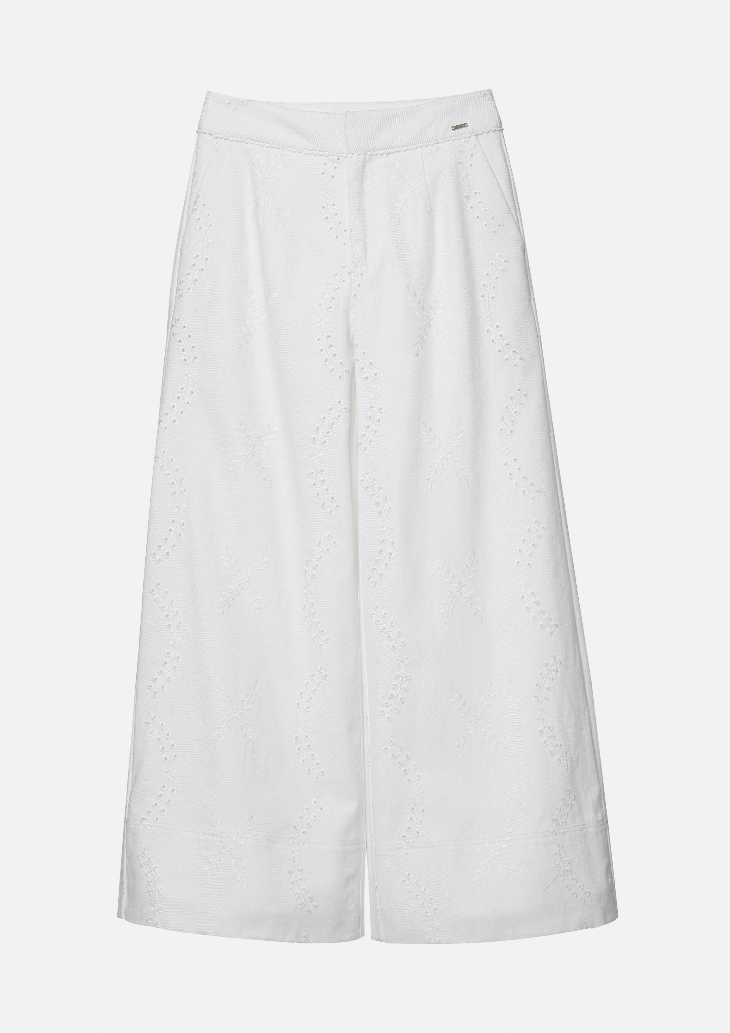 Broderie Anglaise Wide-Leg Pants May Queen