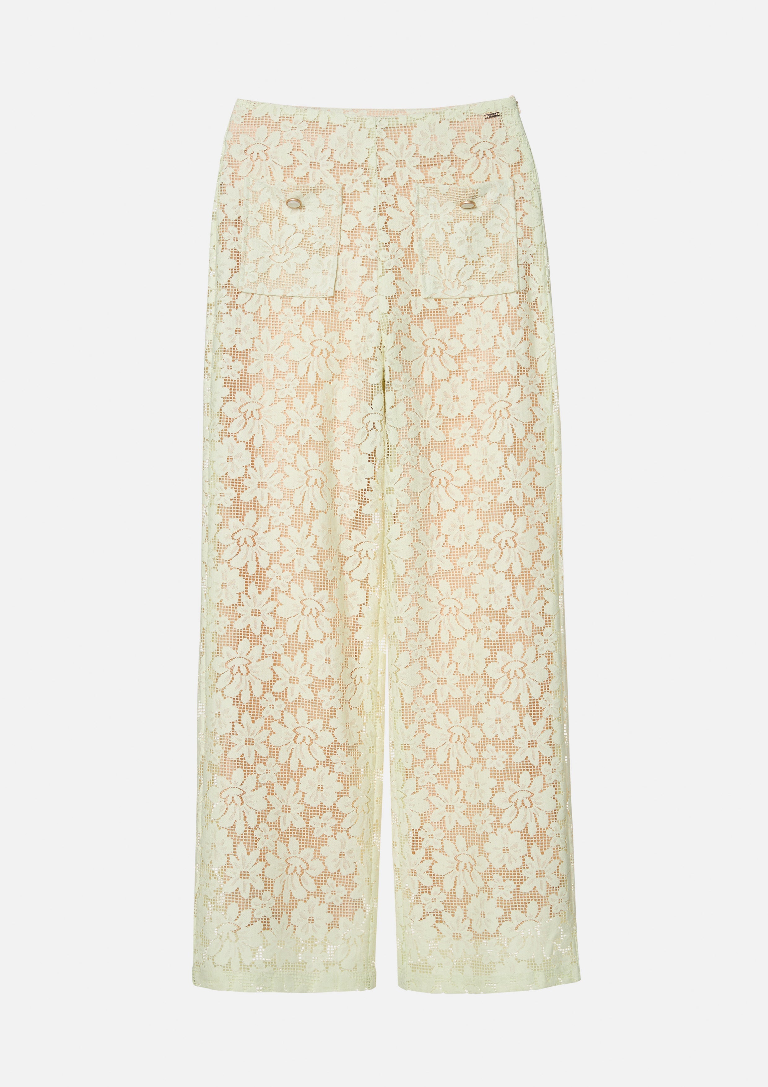 กางเกง ทรงขากว้าง แต่งลูกไม้ Living Life In Full Bloom