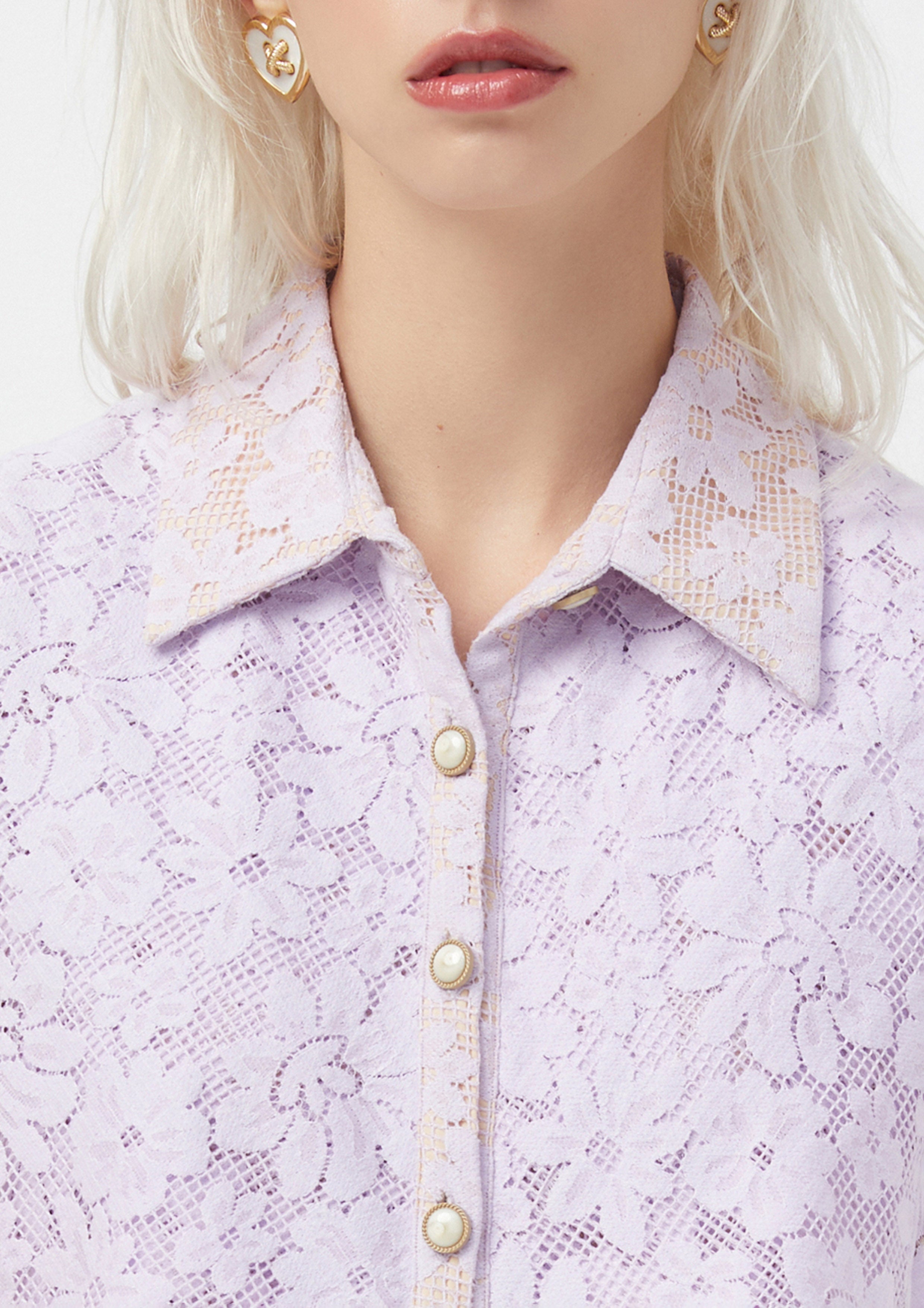 Floral Lace Sleeveless Jumpsuit with Overlay Collar Blooms and Blessings