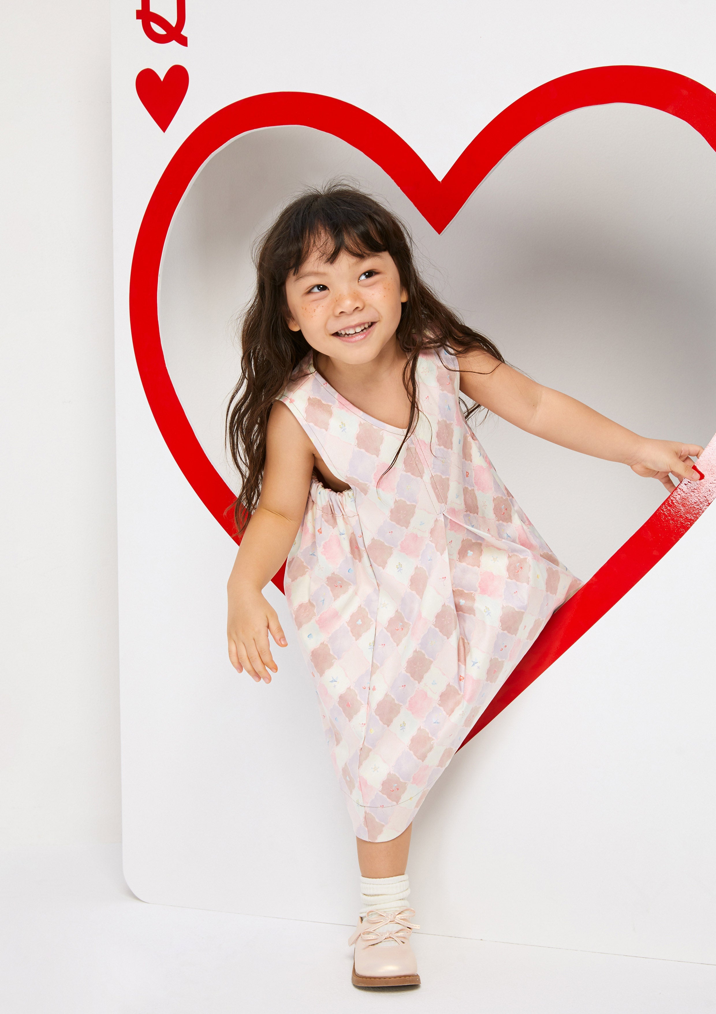 Checkered Flare Skirt Dress For Mini Girls Property of Jolly