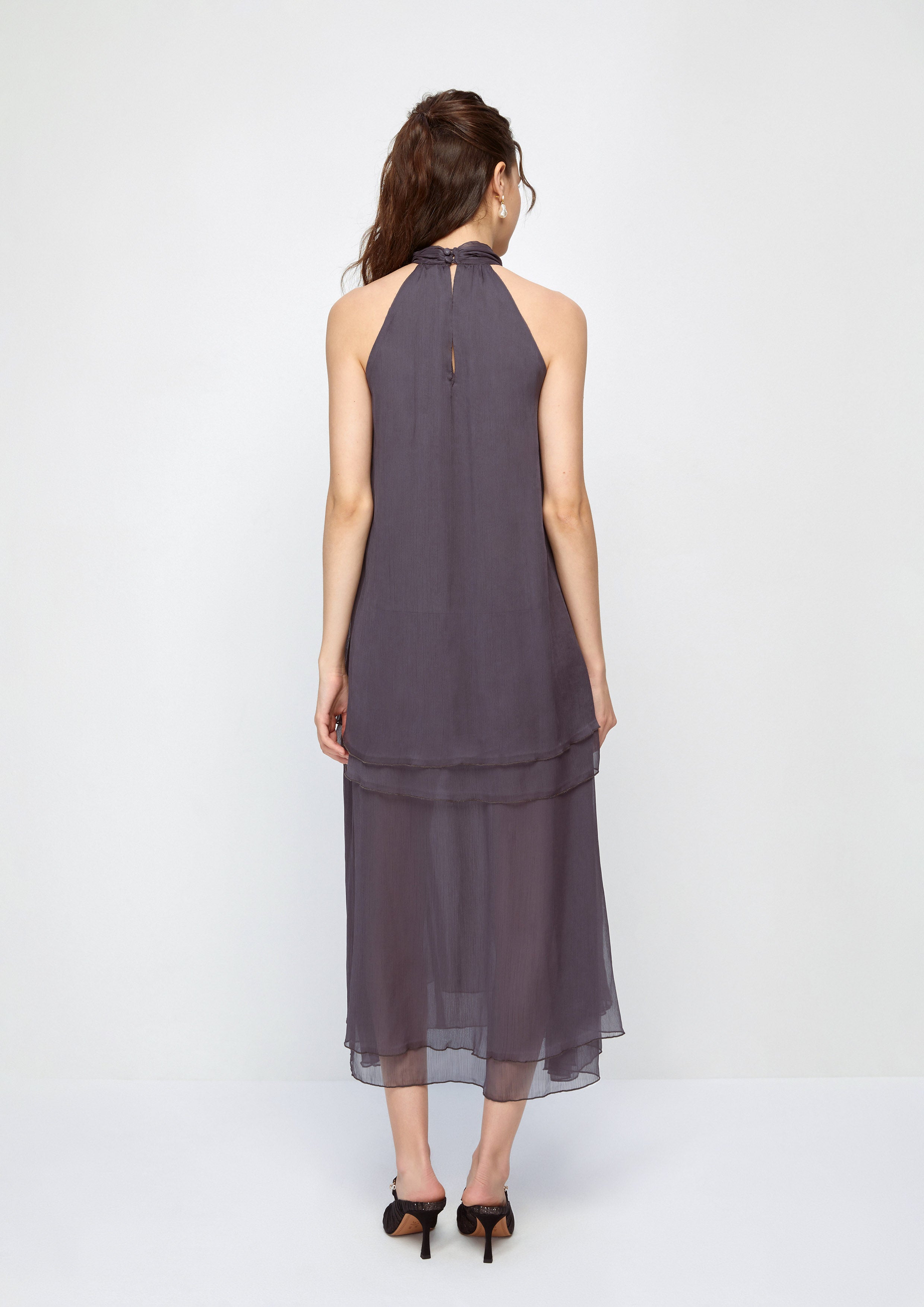 Halter Sheer Ruffle Skirt BOND to BE