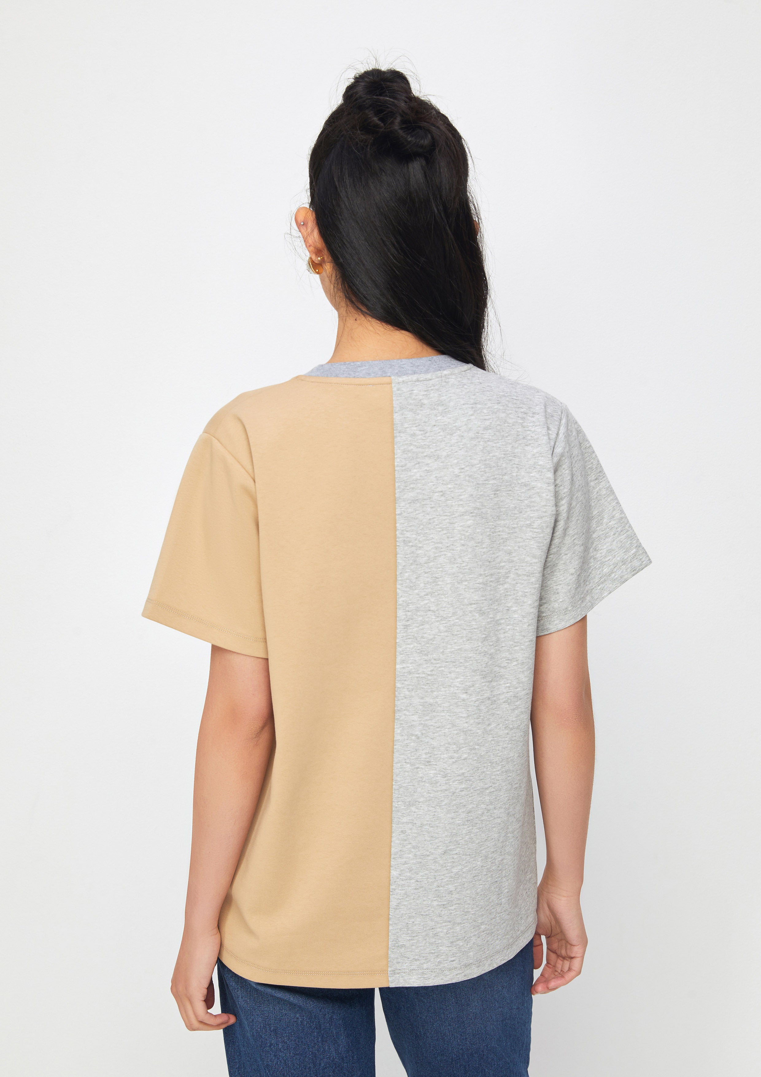 เสื้อยืดแขนสั้นทูโทนพิมพ์ลาย คอลเลกชัน Espresso Martini