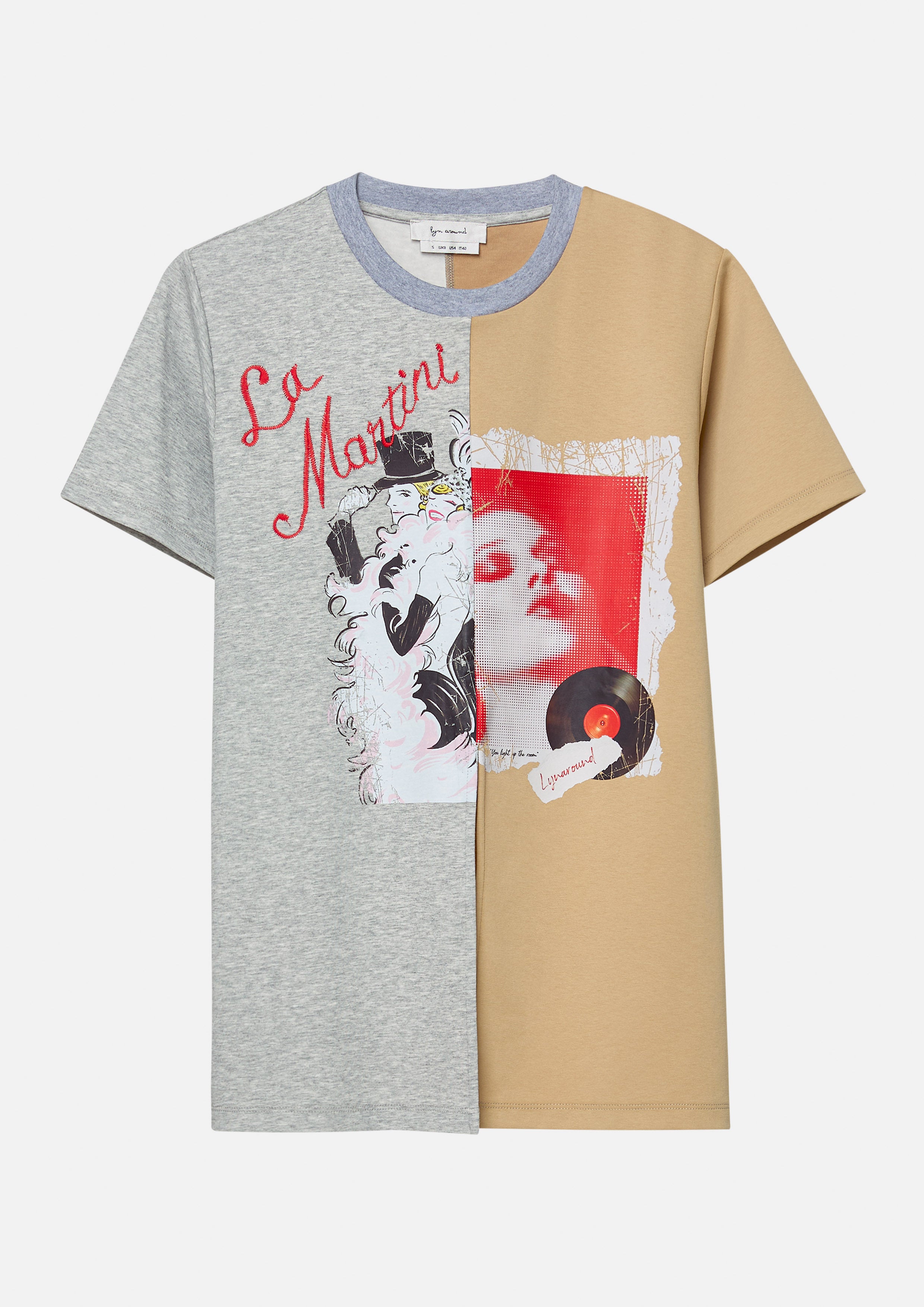 เสื้อยืดแขนสั้นทูโทนพิมพ์ลาย คอลเลกชัน Espresso Martini