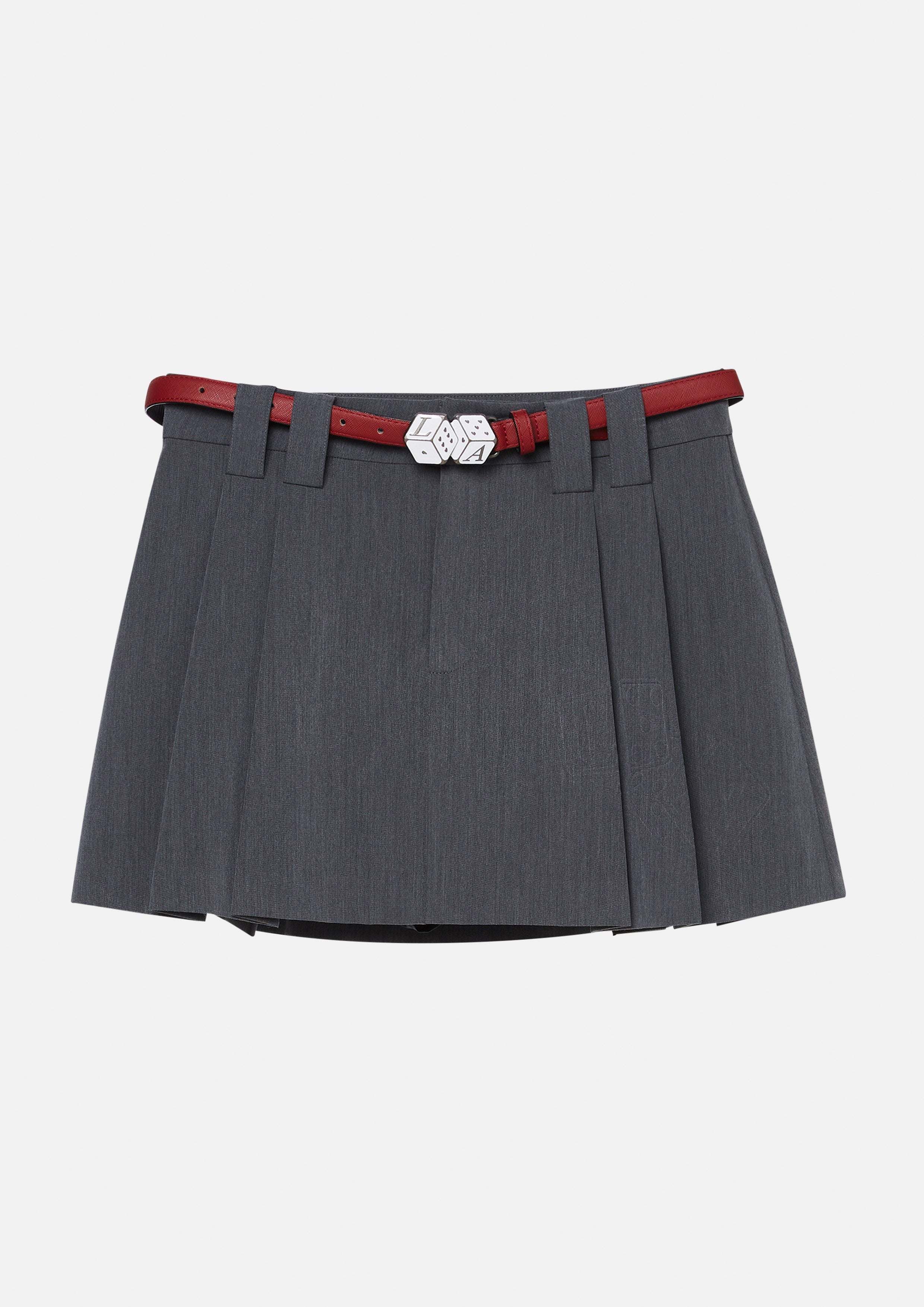 กระโปรงพลีทสั้นพร้อมเข็มขัด คอลเลกชัน Dust and Diamonds