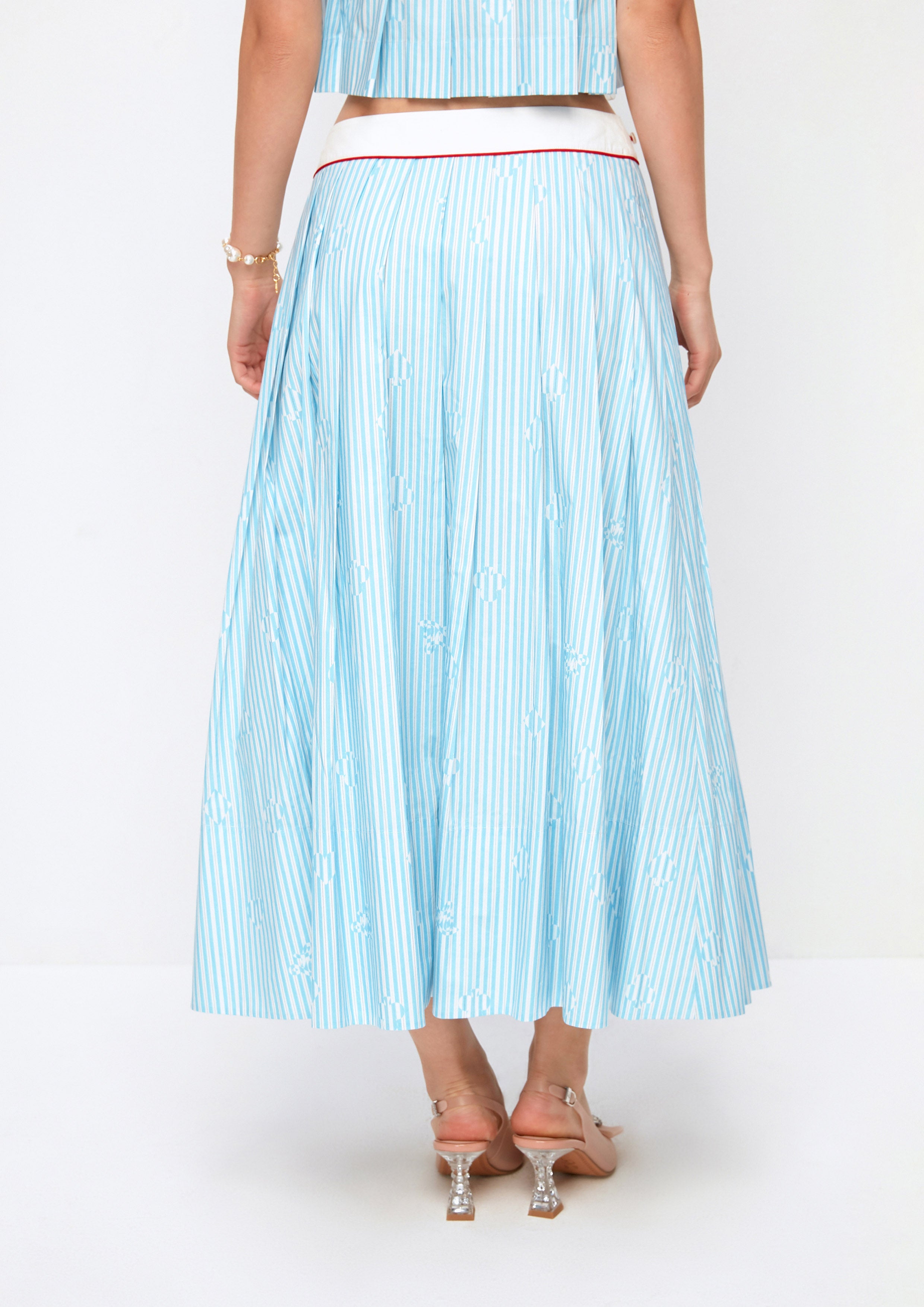 Stripe Pleated Skirt Property of Jolly