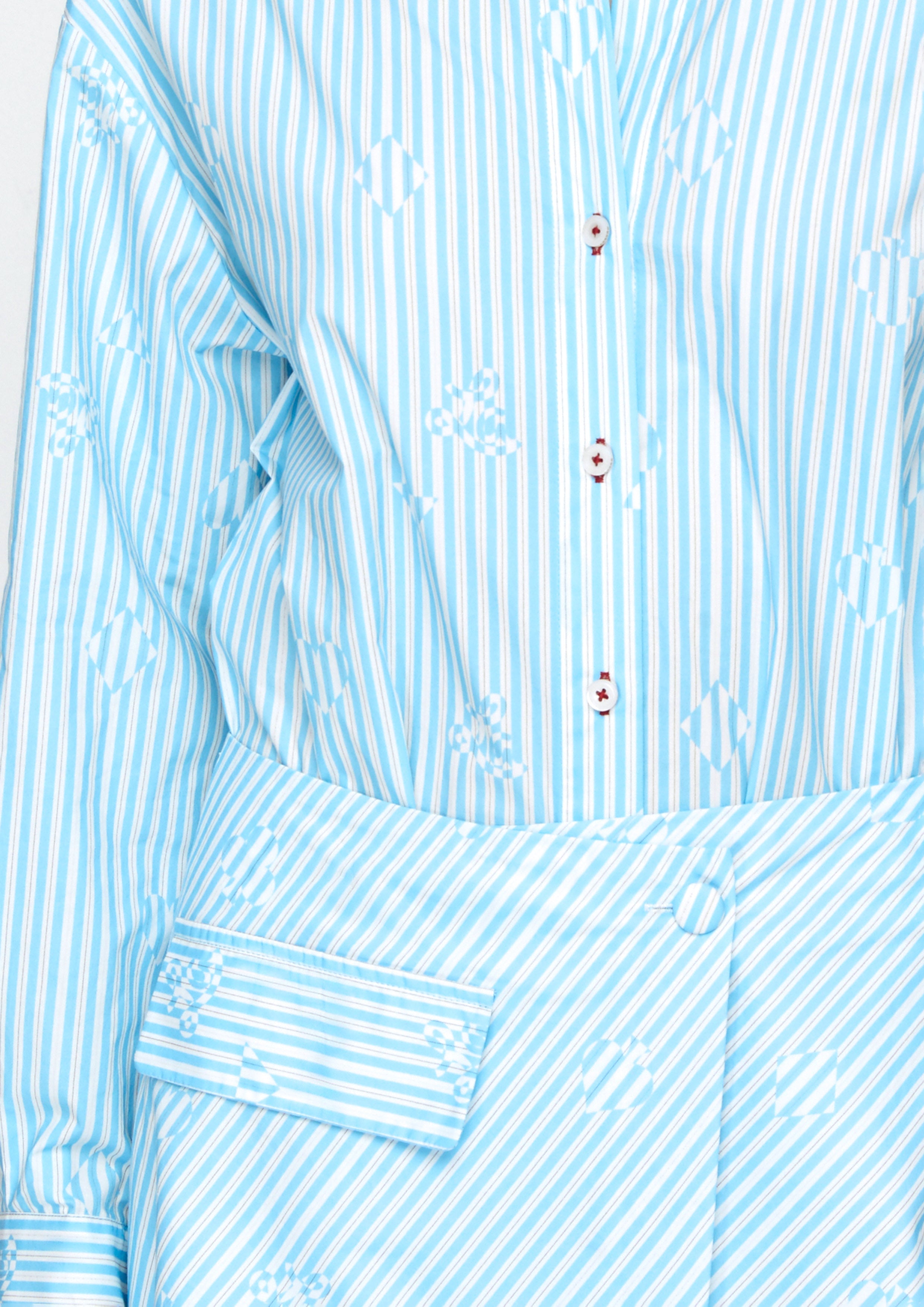 เซ็ทเสื้อเชิ้ตยาวลายทางและกระโปรงสั้นลายทาง คอลเลกชัน Property of Jolly