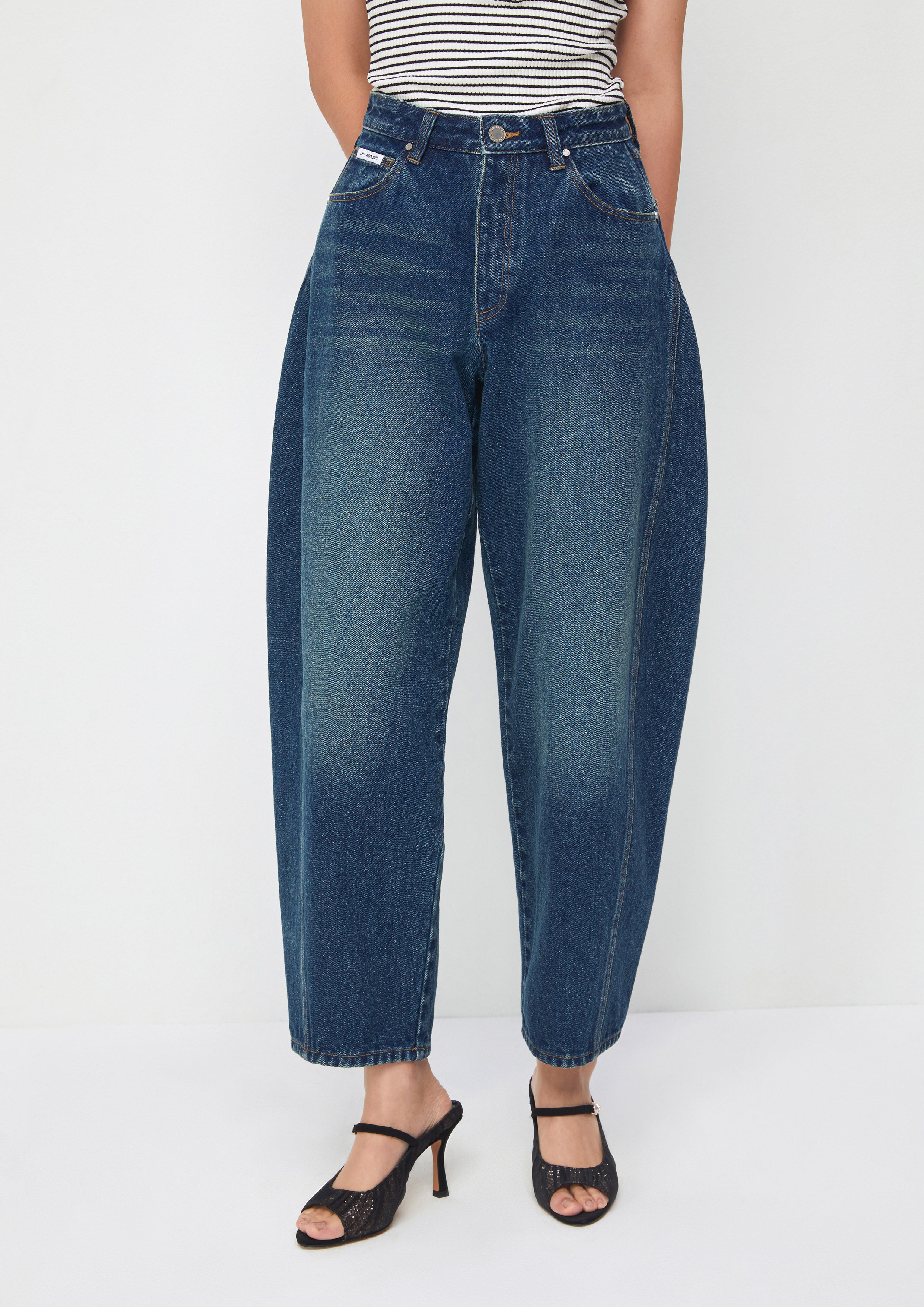 Curve Leg Denim Pants Dust and Diamonds