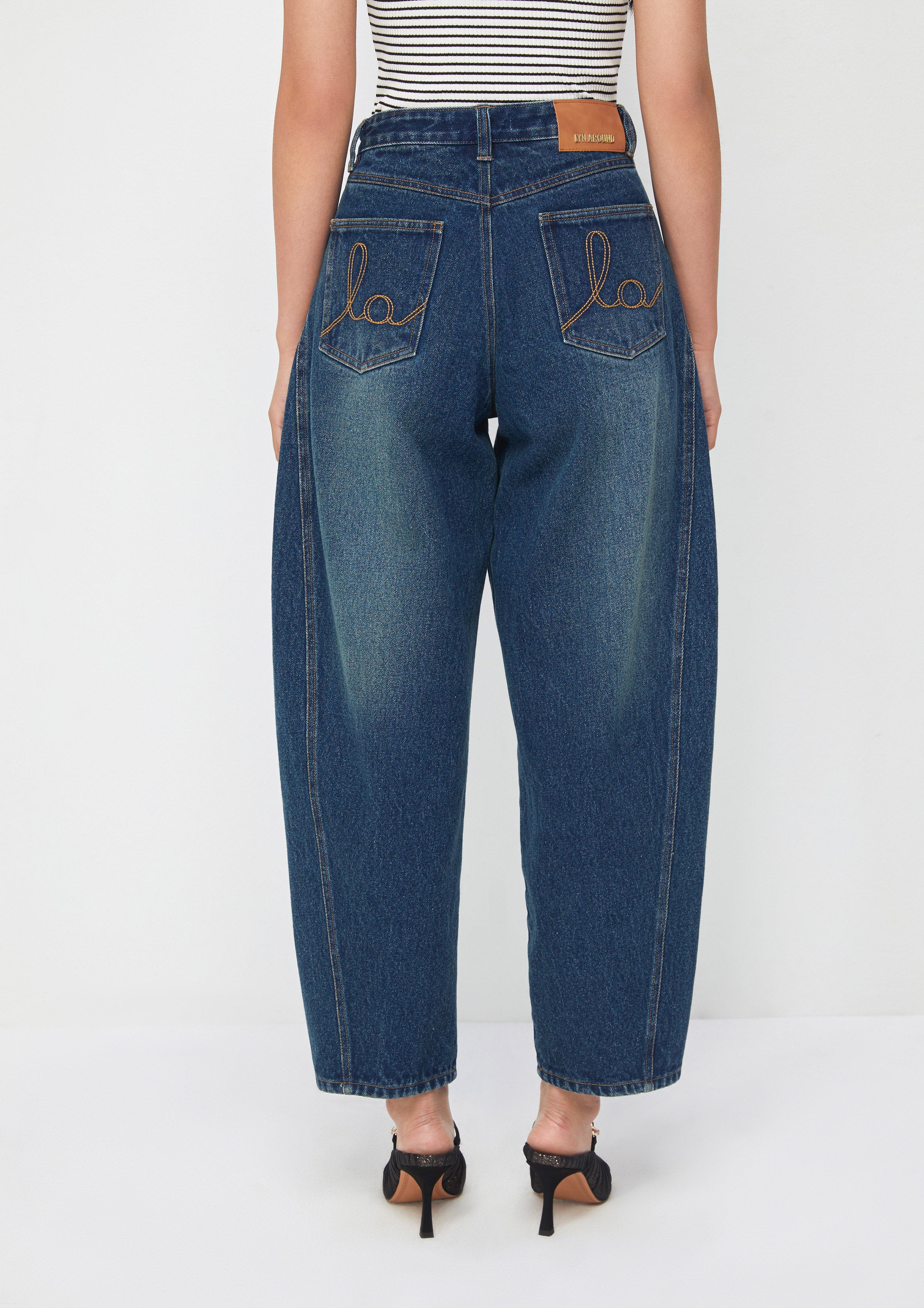 Curve Leg Denim Pants Dust and Diamonds