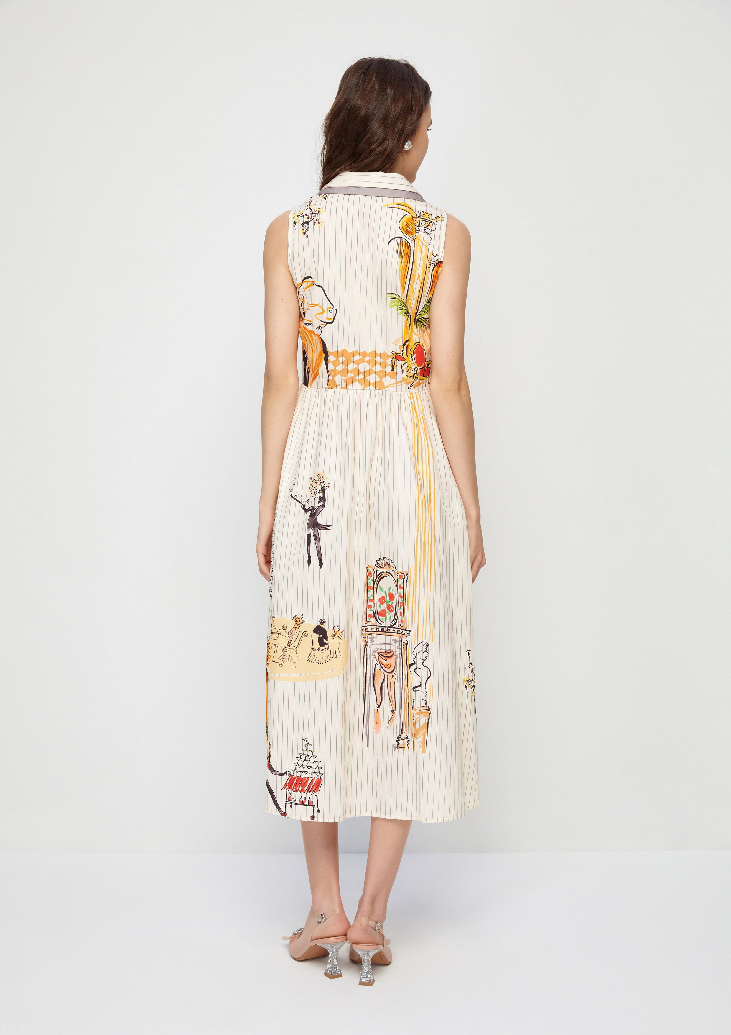 Print Stripe Tailor Dress The Secret Agent