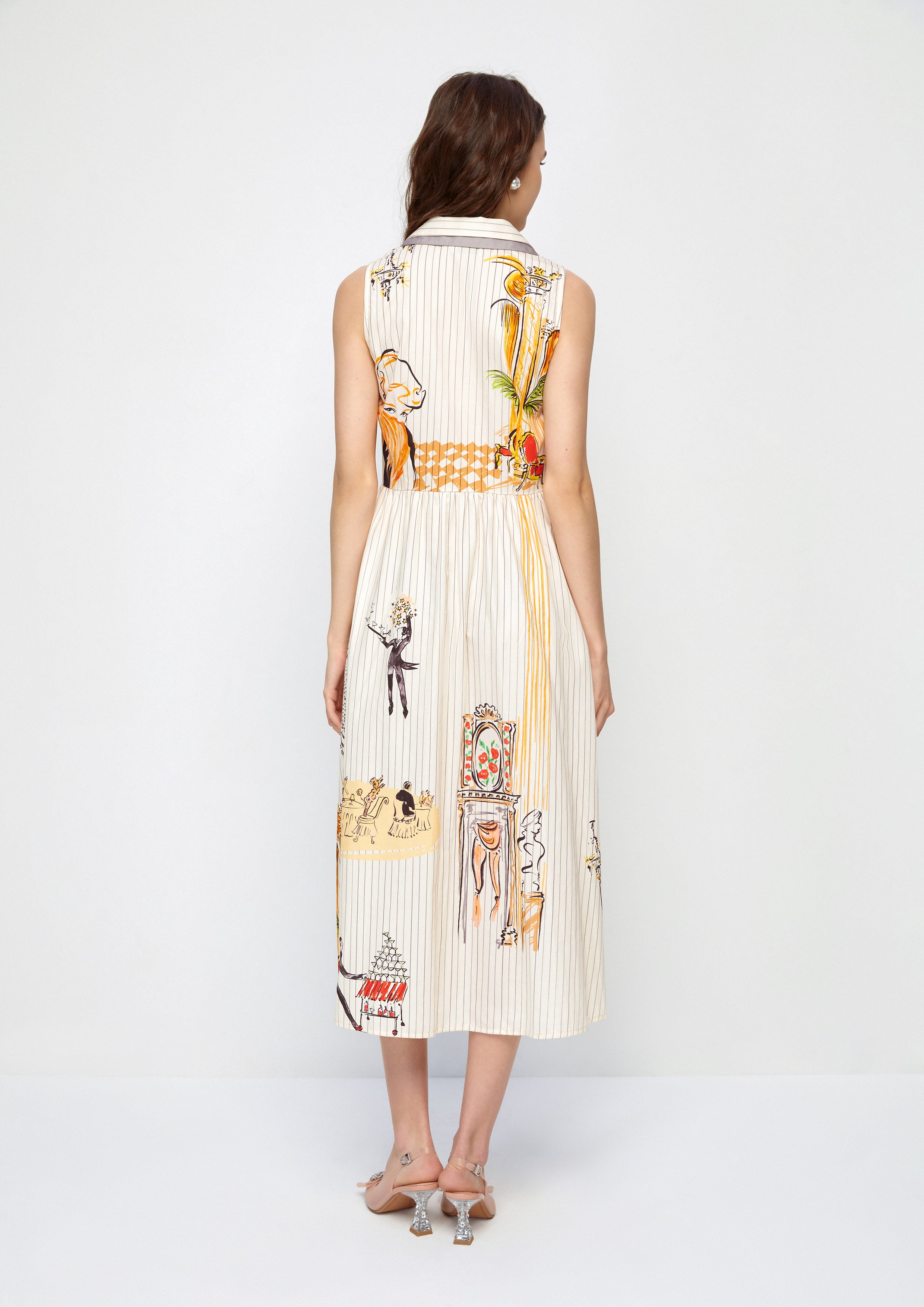 Print Stripe Tailor Dress The Secret Agent