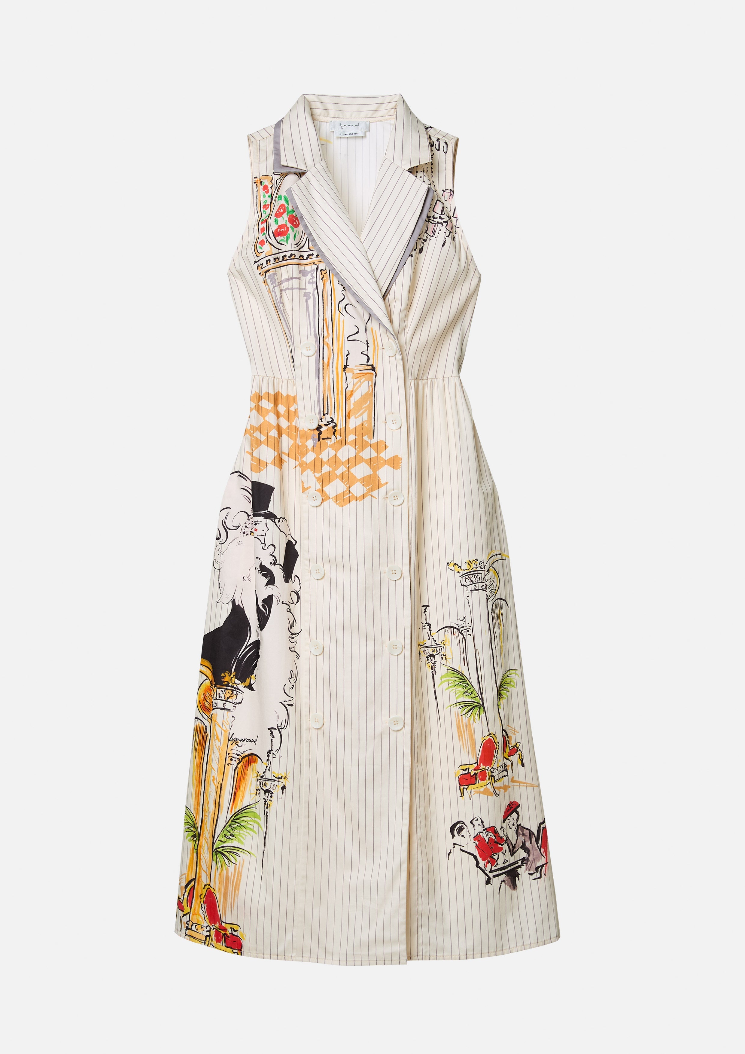 Print Stripe Tailor Dress The Secret Agent