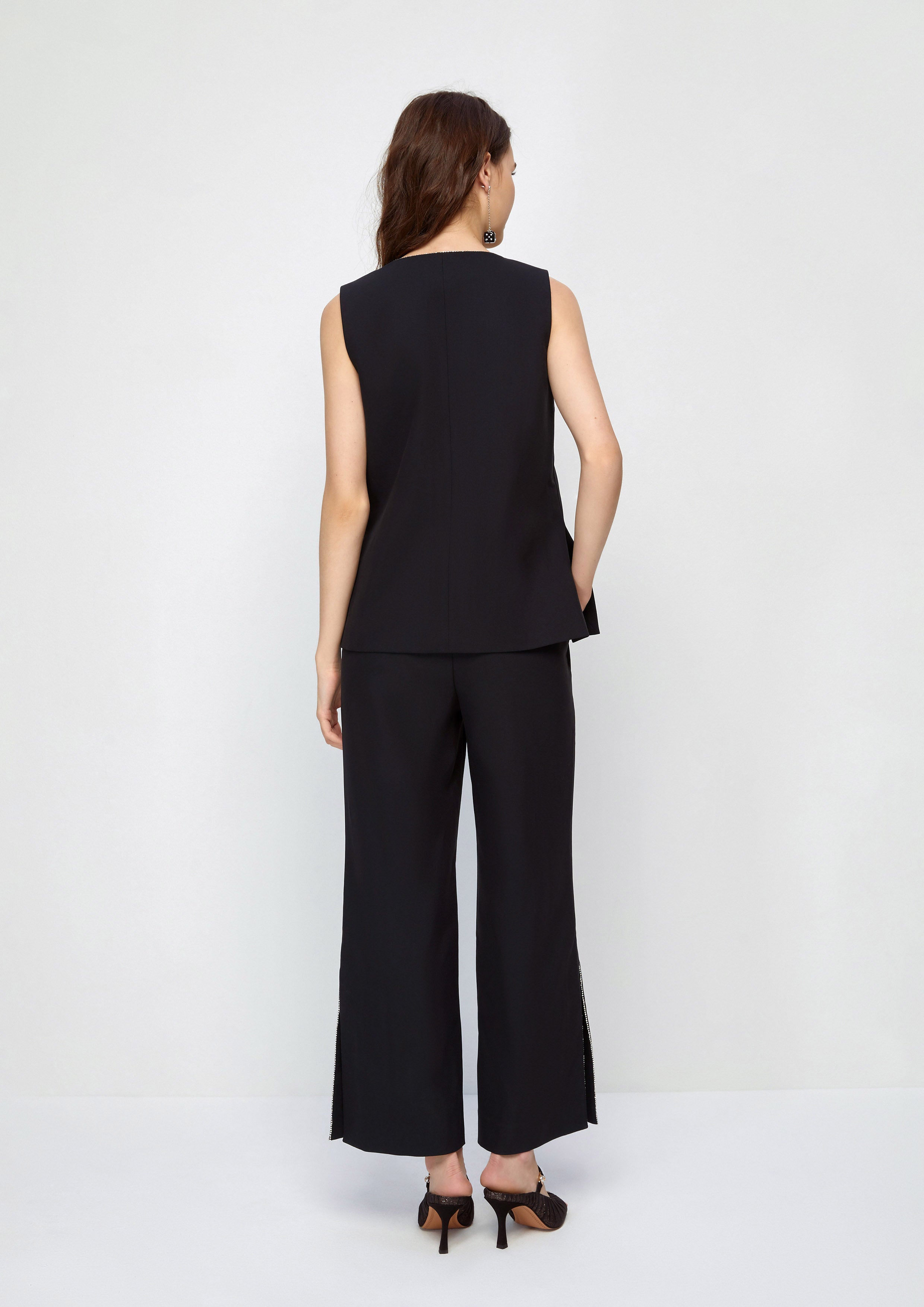 Crystal Trim Neck Jumpsuit The Secret Agent