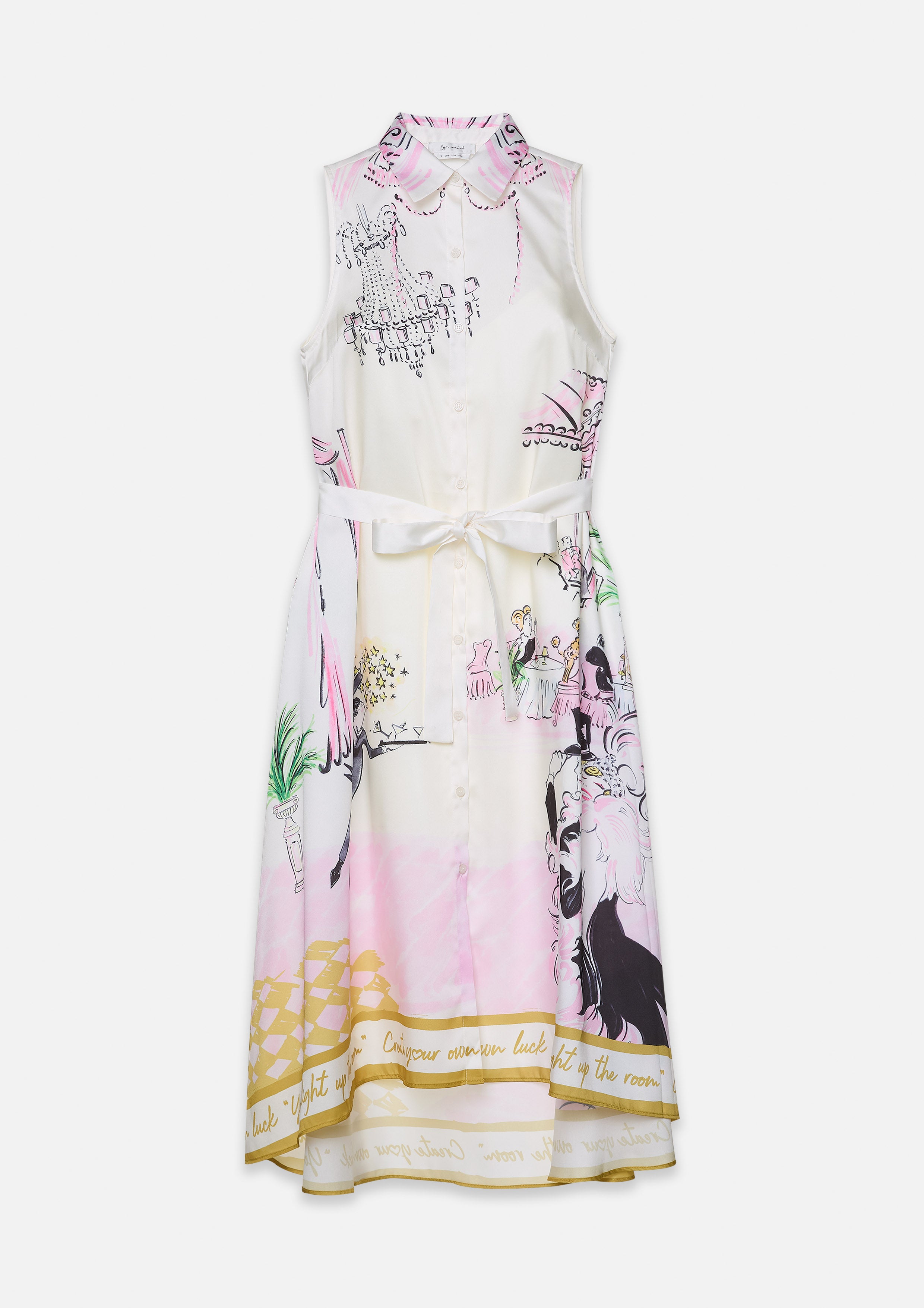 เดรสคลุมเข่าพิมพ์ลาย คอลเลกชัน Espresso Martini