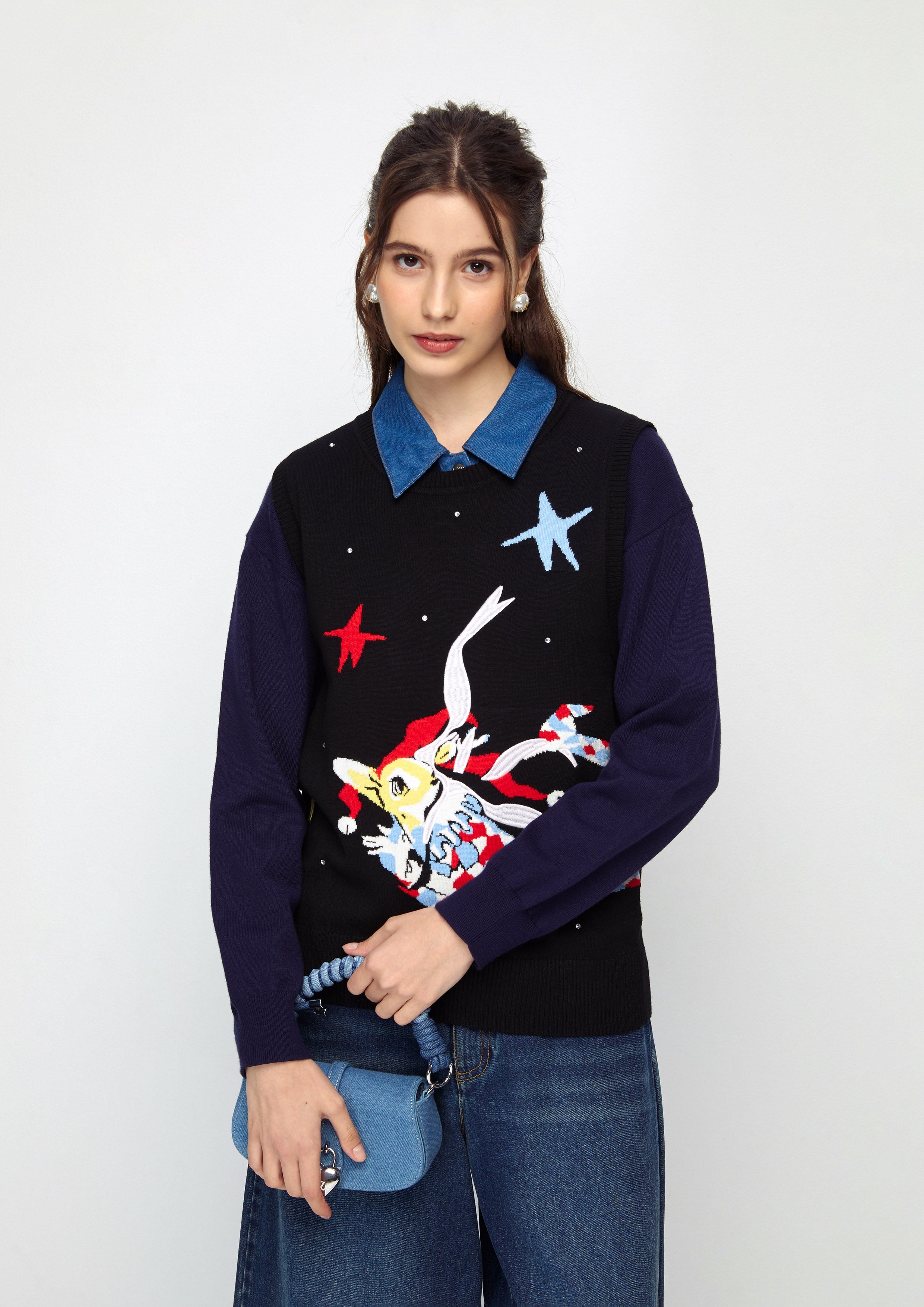 Knitted Embroidery Top Property of Jolly
