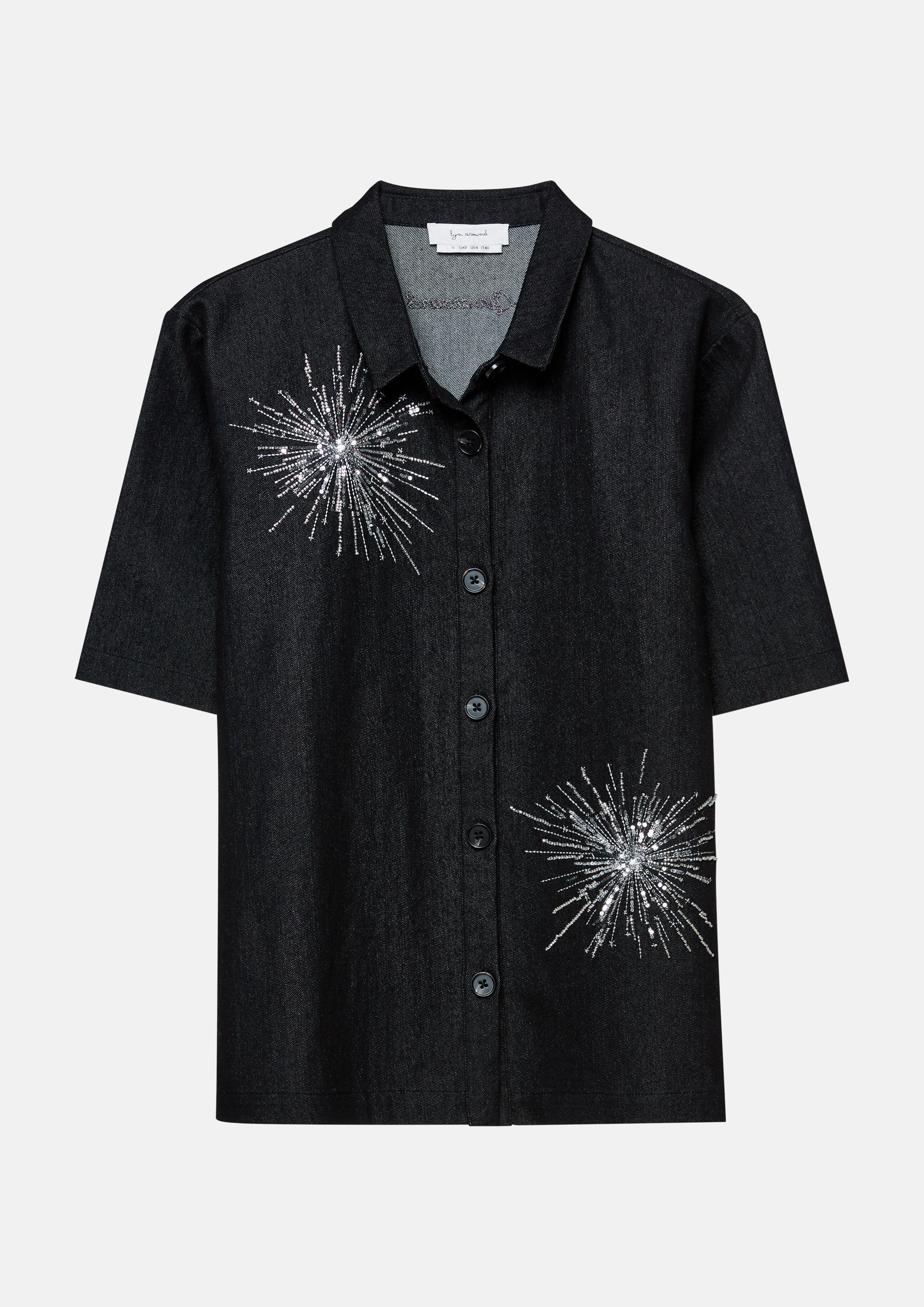 เสื้อเชิ้ตเดนิมปักเลื่อมและคริสตัล คอลเลกชัน Check Mate