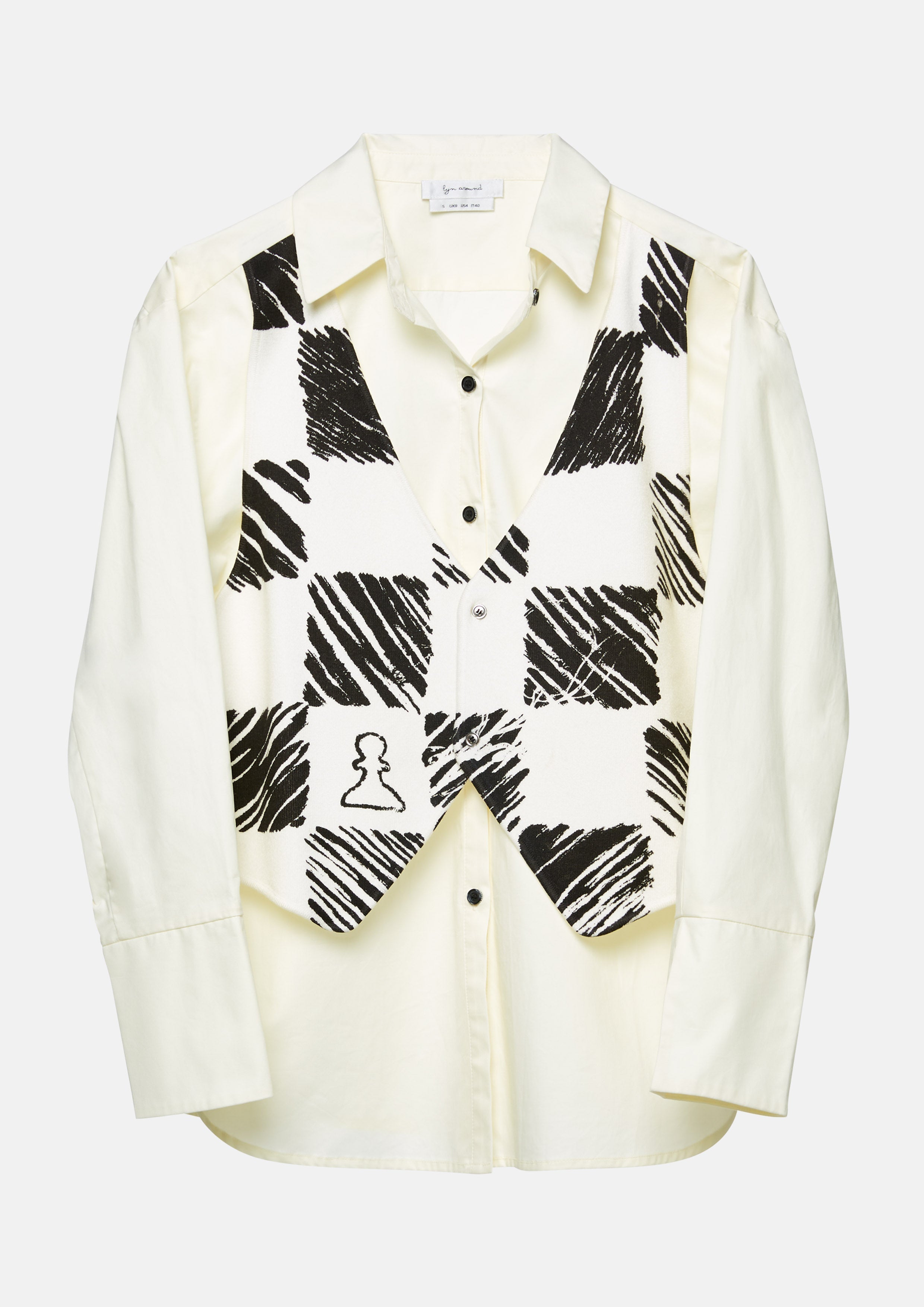 เสื้อเชิ้ตแขนยาวเลเยอร์เสื้อกั๊ก คอลเลกชัน Check Mate