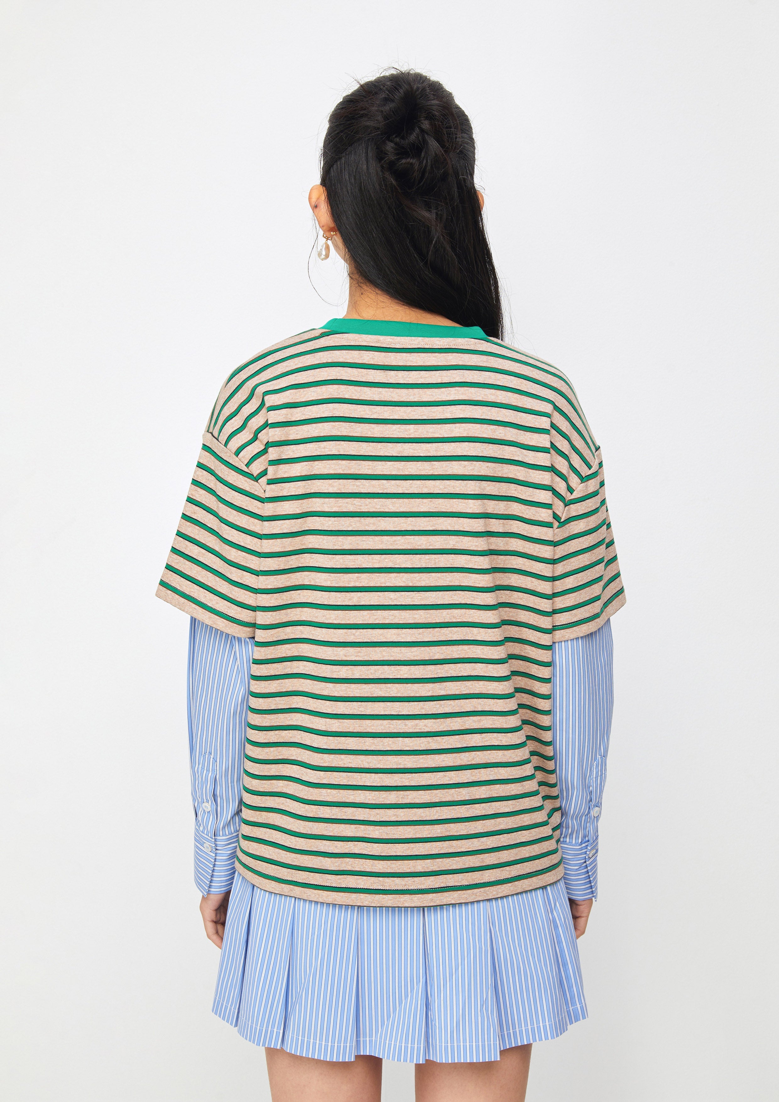 เสื้อยืดแขนยาวเลเยอร์พิมพ์ลาย คอลเลกชัน Cat Gambit