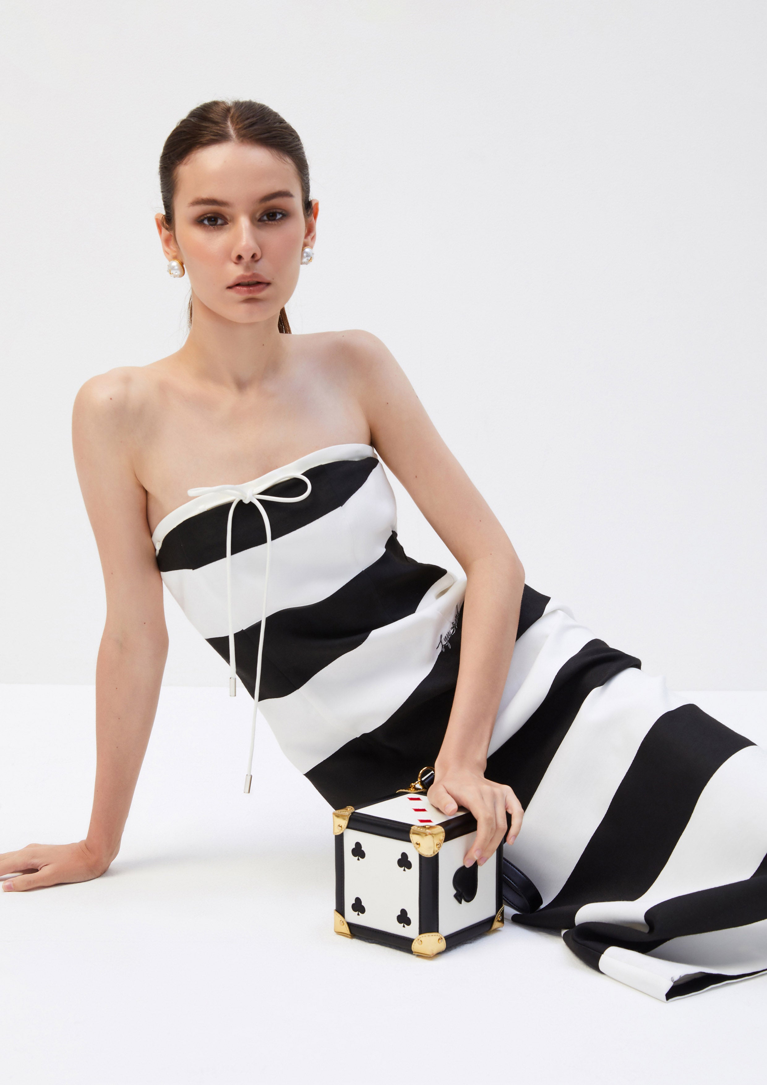 Create Your Signature Look with Satin Stripe Tube Dress Mucho Amor | Lyn  around Online Store