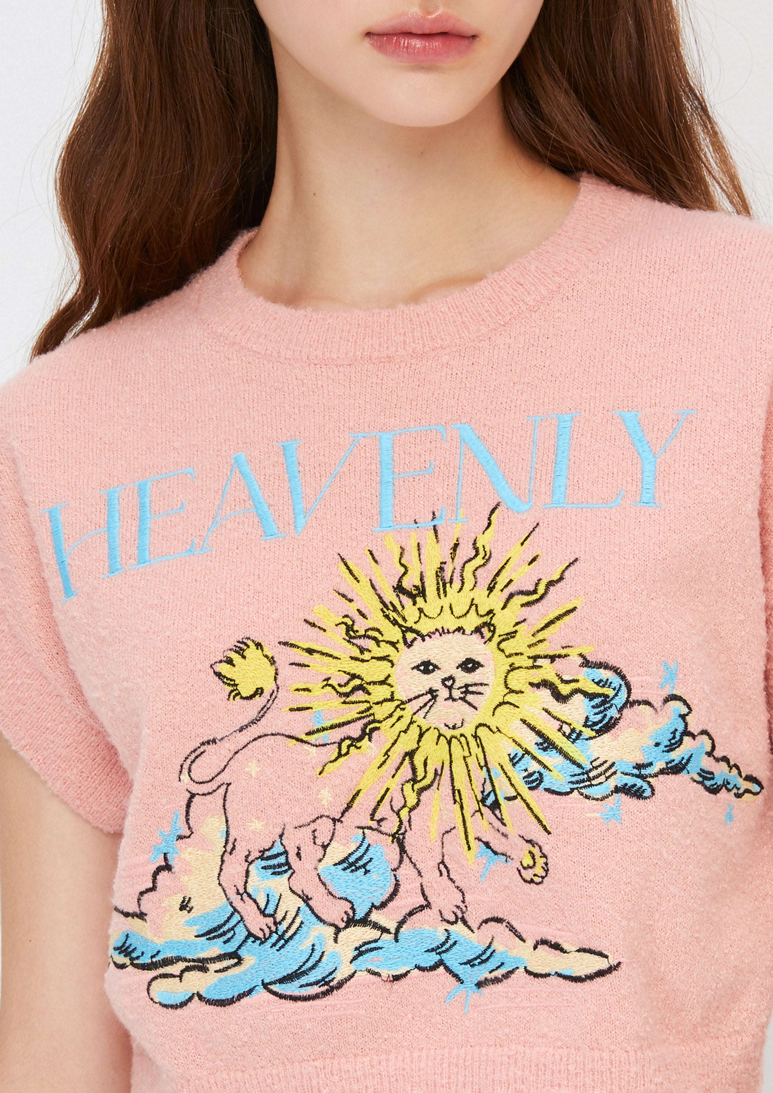 Embroidery Knitted Top Ace Of Shadow