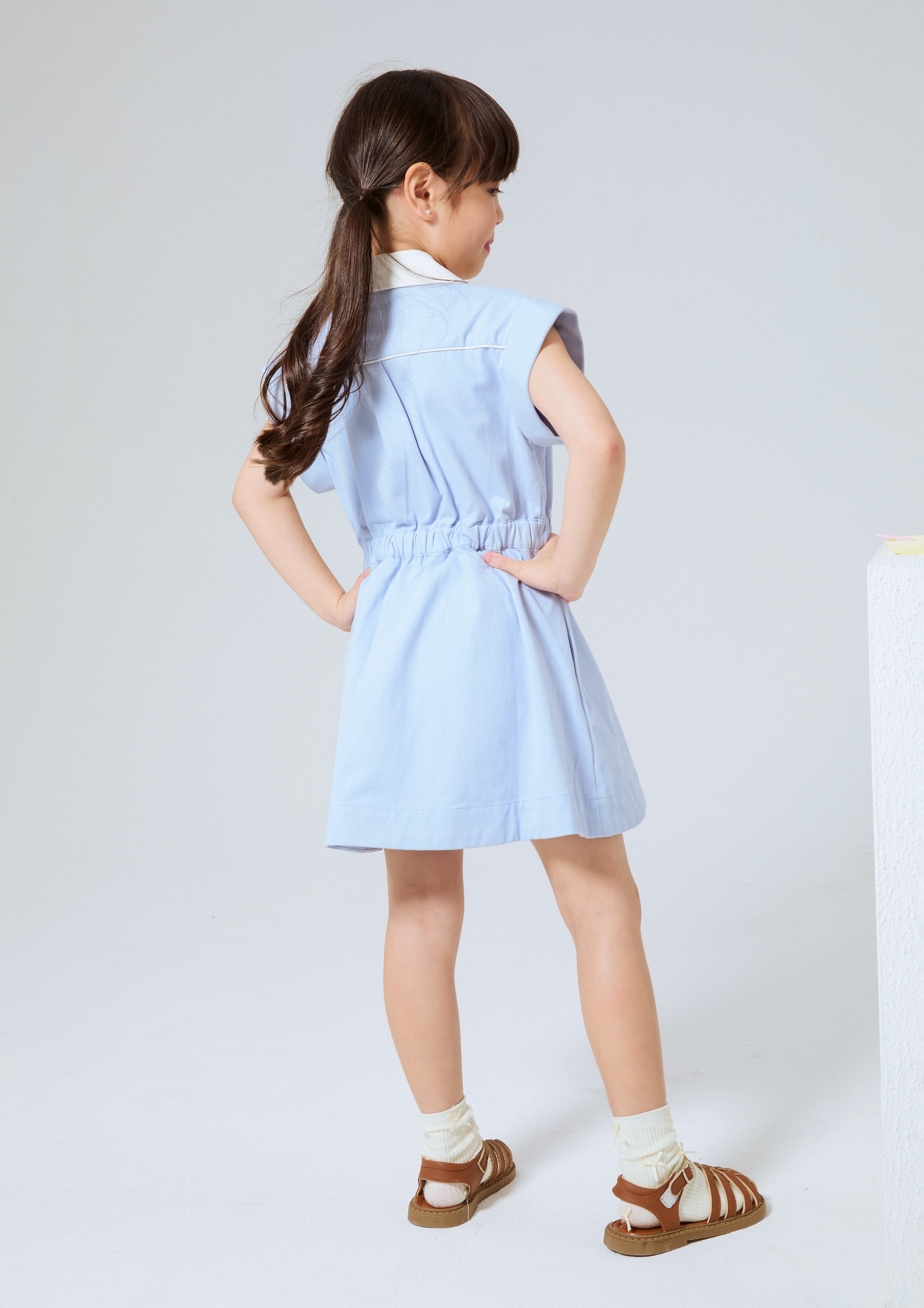 เดรสสั้นปักโลโก้ สำหรับเด็กผู้หญิง คอลเลกชัน Speed Voyard