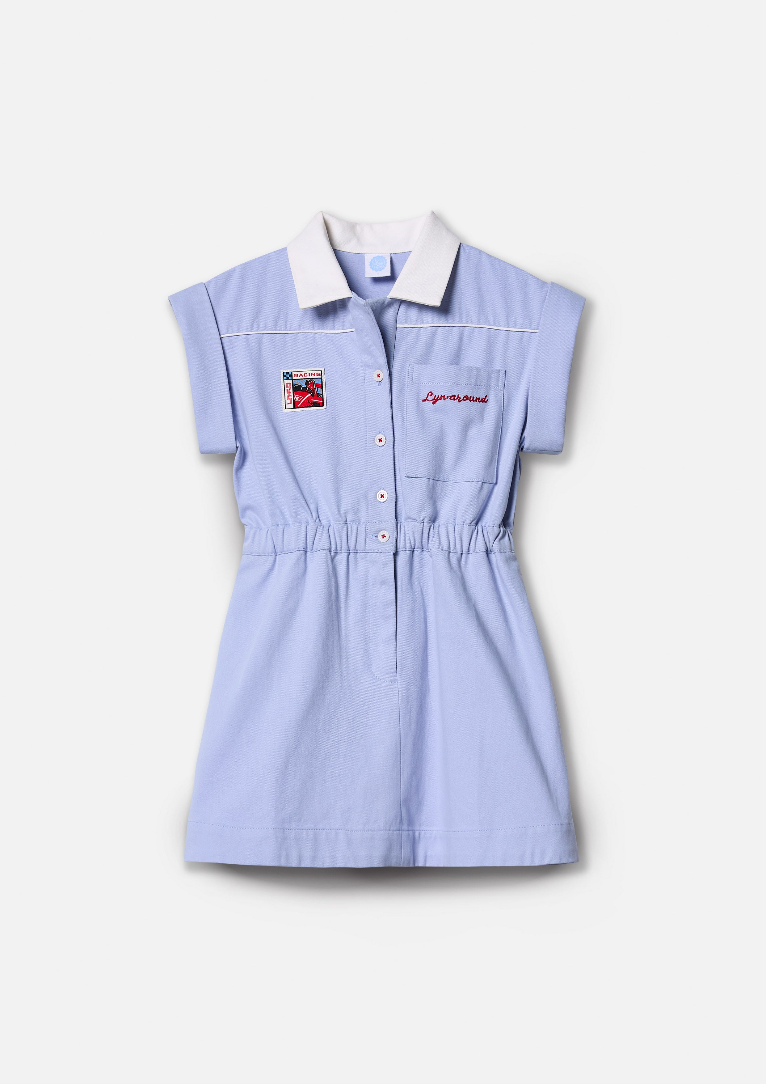 เดรสสั้นปักโลโก้ สำหรับเด็กผู้หญิง คอลเลกชัน Speed Voyard