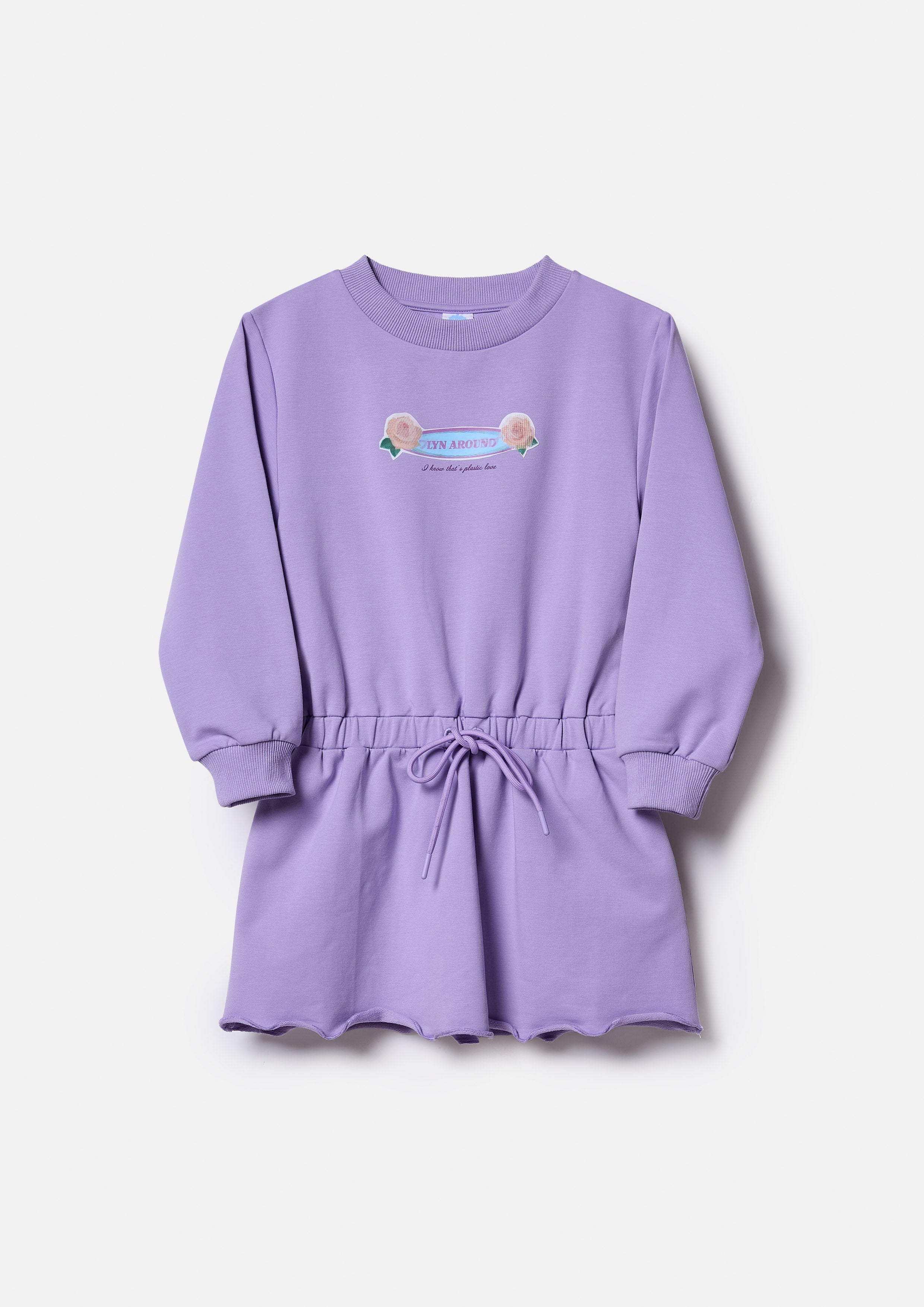 Drawstring Waist Mini Dress For Mini Girls Rodeo Rose