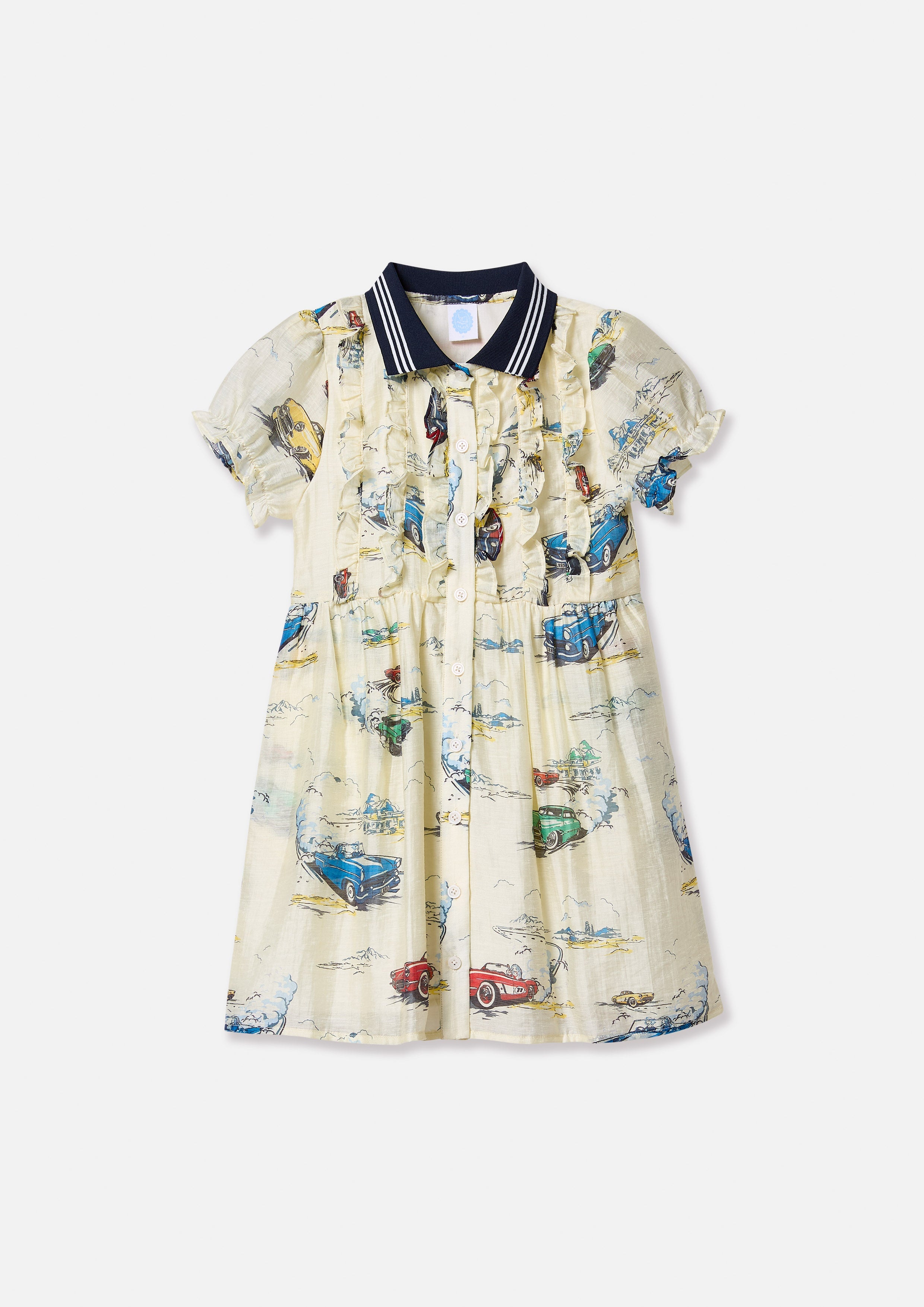 เดรสสั้นพิมพ์ลาย สำหรับเด็กผู้หญิง คอลเลกชัน Speed Voyard