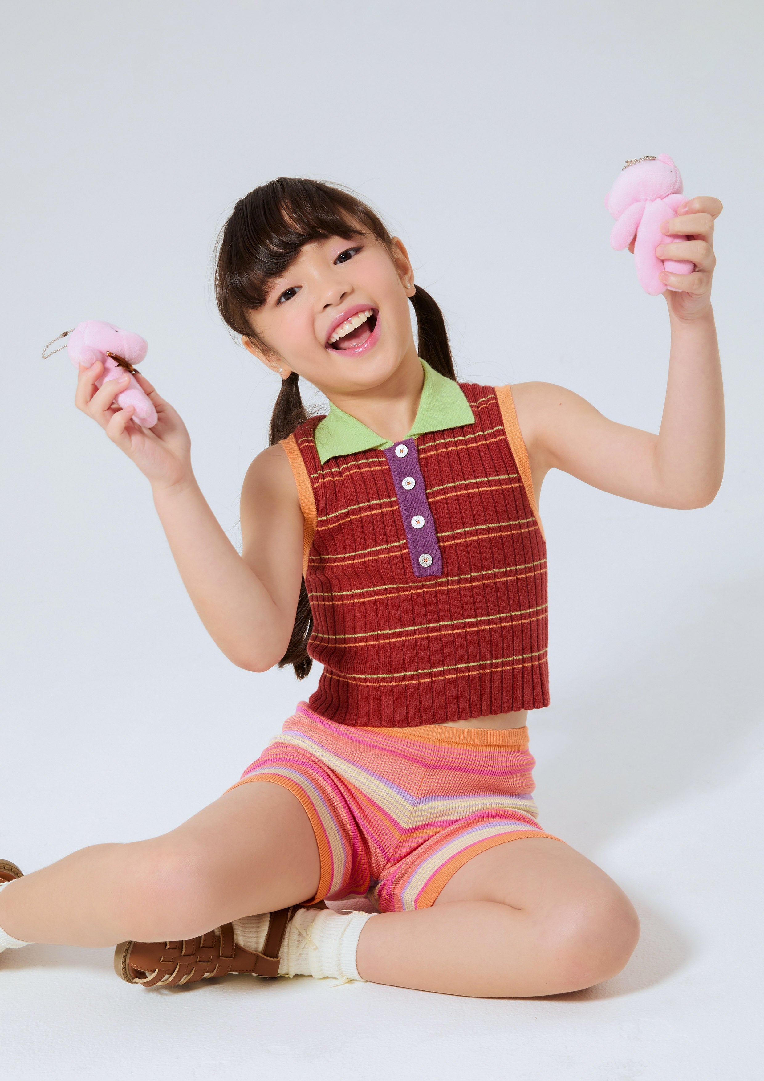 Knitted Sleeveless Top For Mini Girls Play Spell
