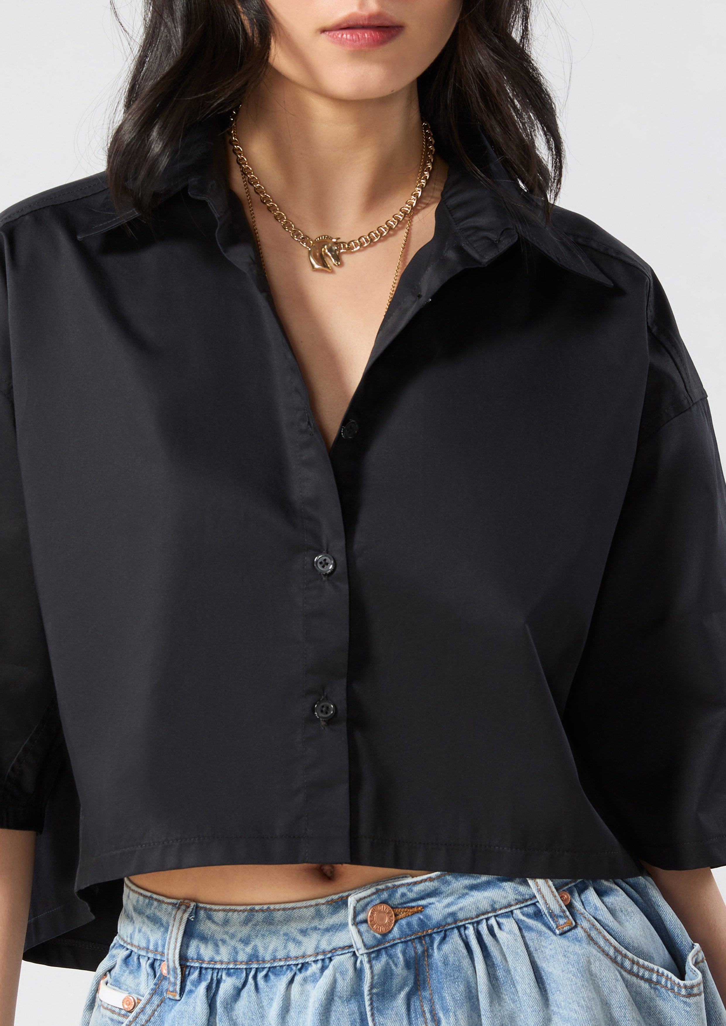 เสื้อเชิ้ตครอปแขนสั้น คอลเลกชัน Speed Voyard