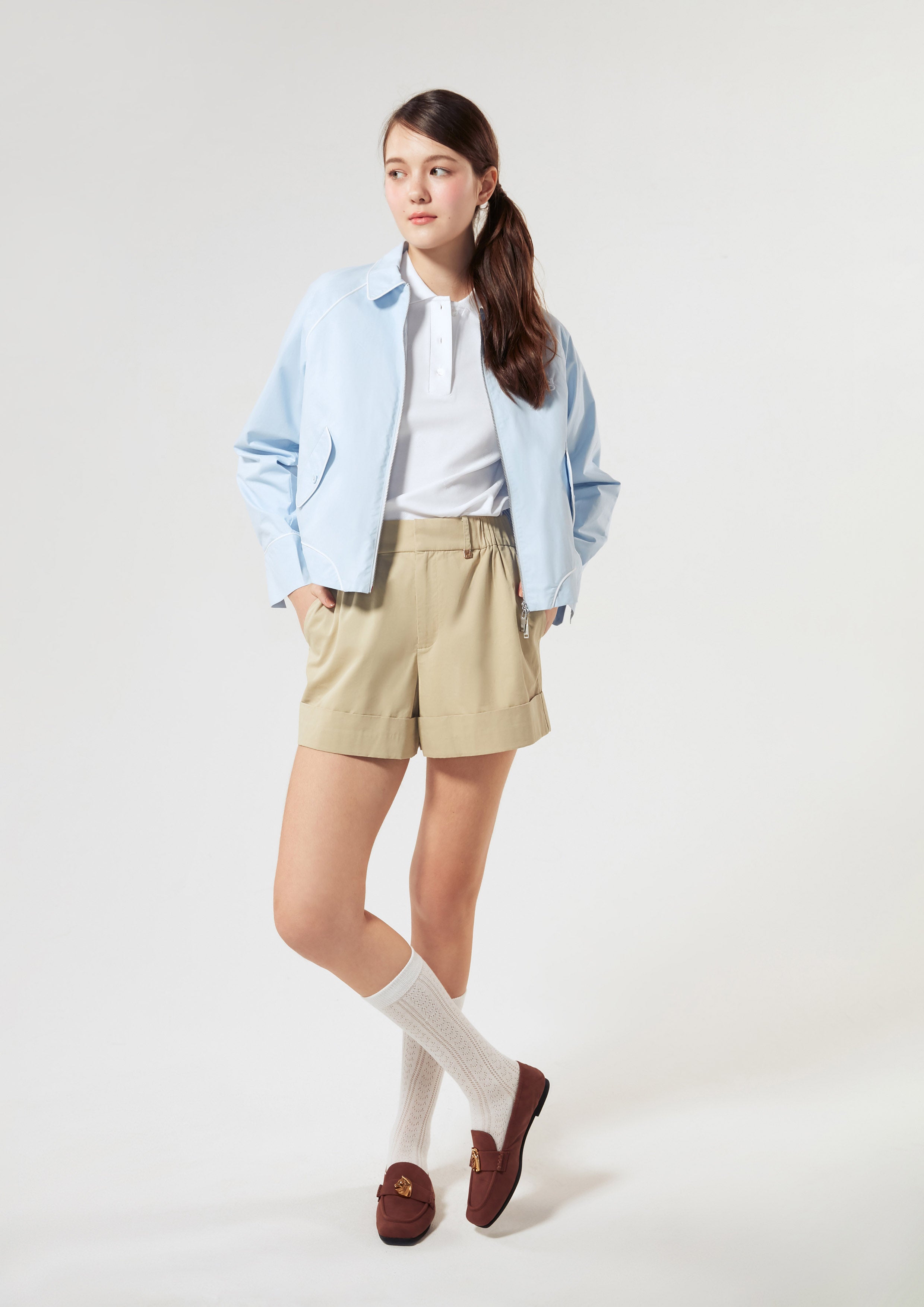 กางเกงขาสั้นเอวสูง คอลเลกชัน Speed Voyard