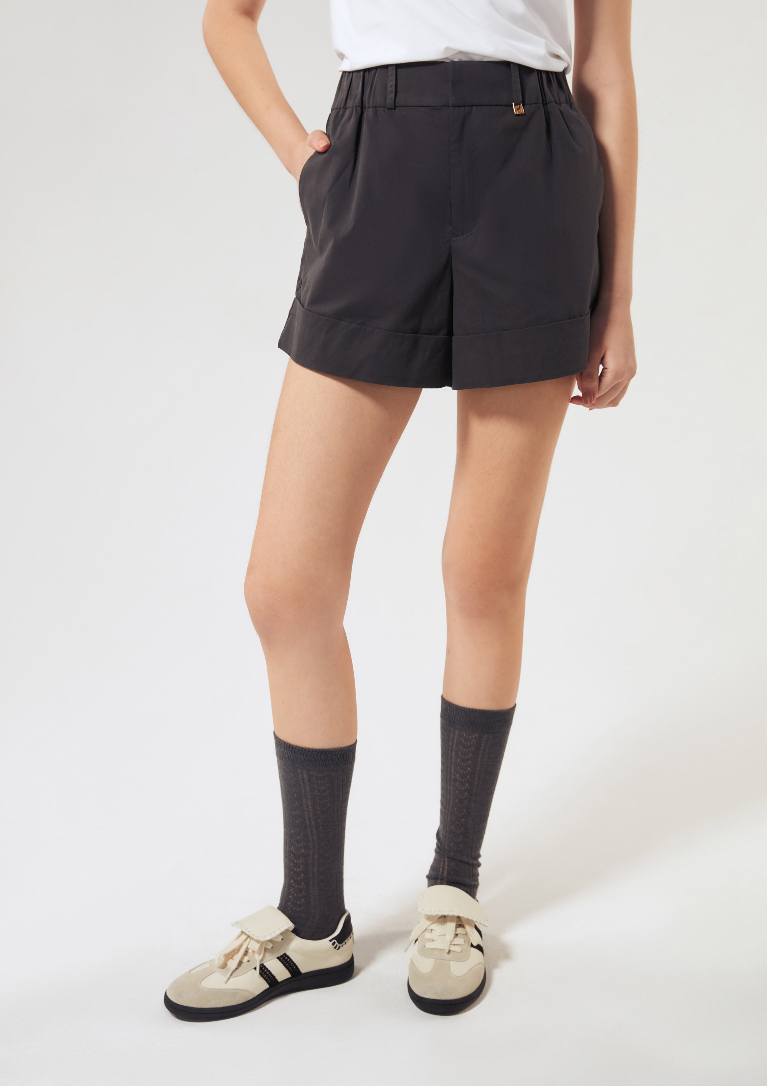 กางเกงขาสั้นเอวสูง คอลเลกชัน Speed Voyard