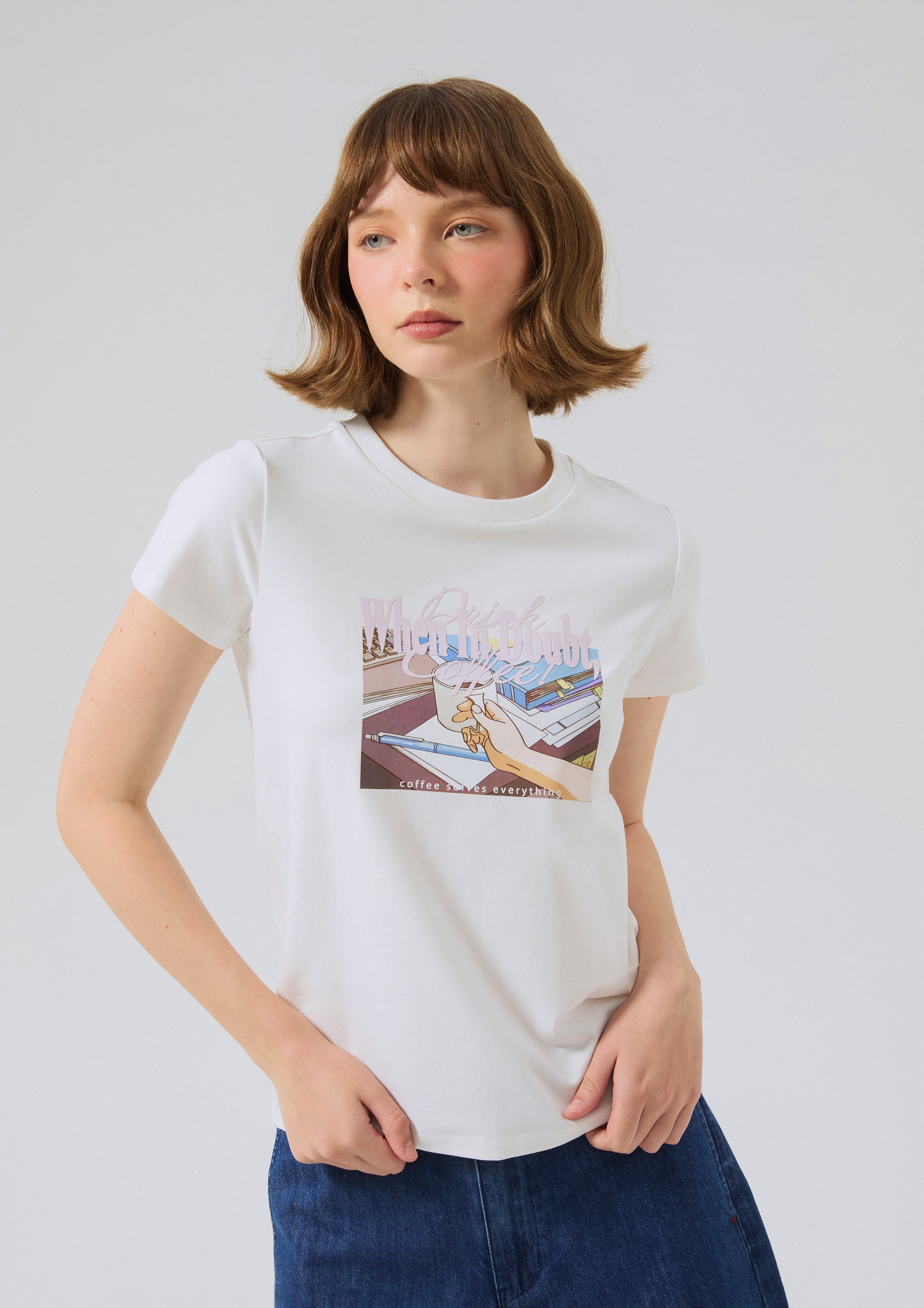 เสื้อยืดแขนสั้นพิมพ์ลาย คอลเลกชัน Miracle Voyard