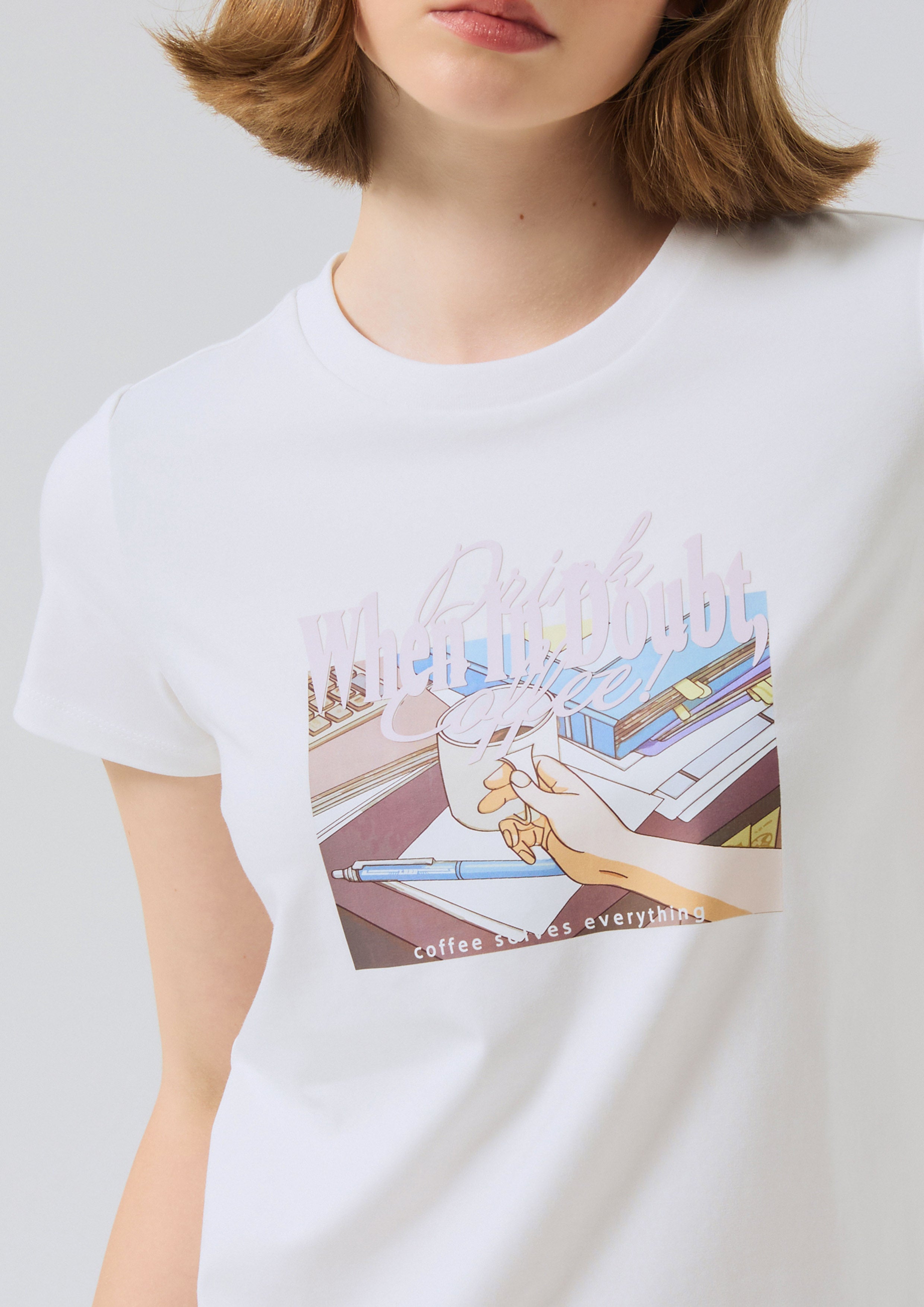 เสื้อยืดแขนสั้นพิมพ์ลาย คอลเลกชัน Miracle Voyard