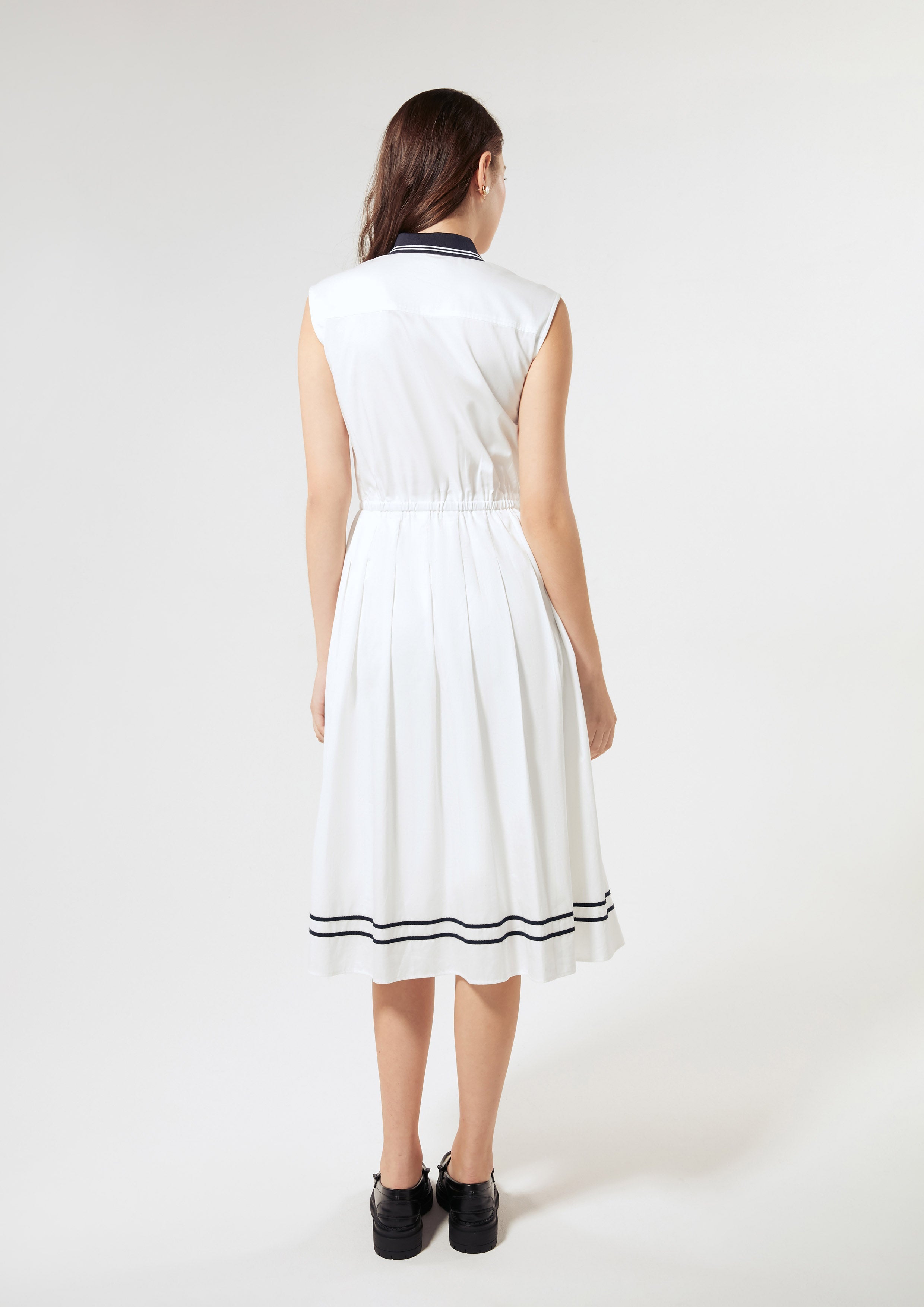 Logo Pleated Skirt Midi Dress Miracle Voyard