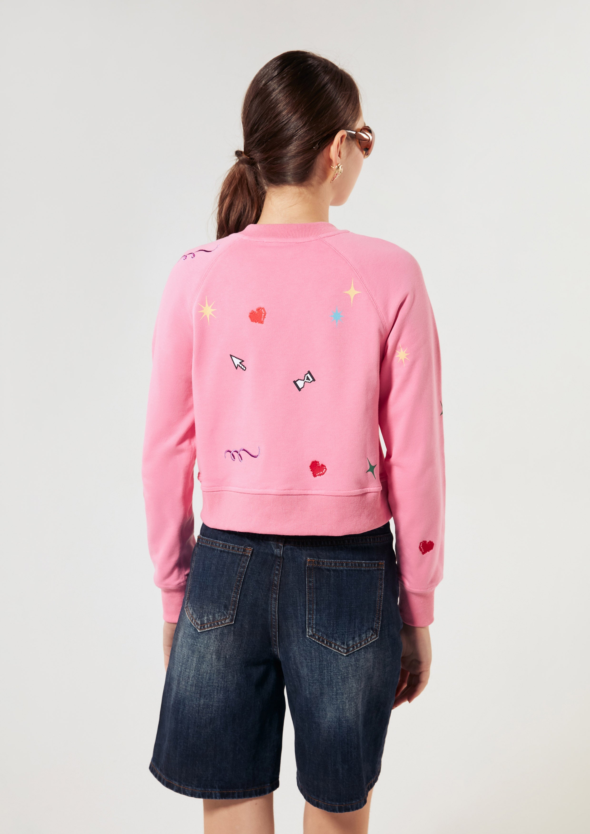 Embroidered Long Sleeve Crop Jacket Miracle Voyard