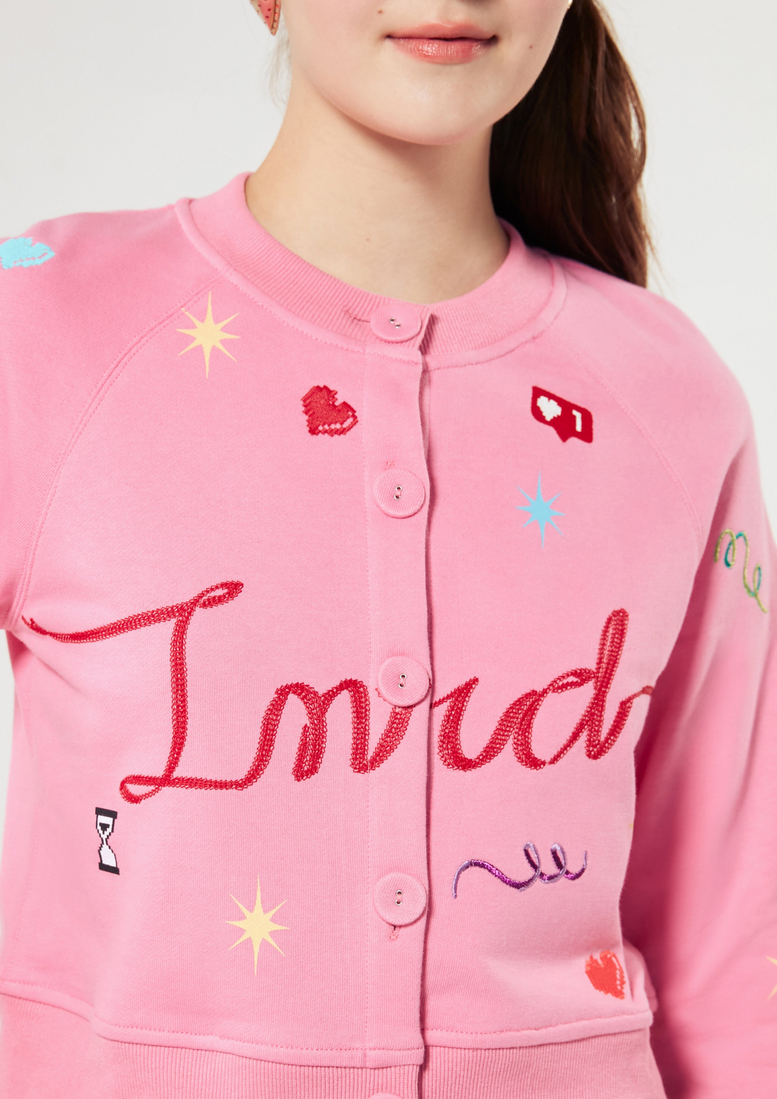 เสื้อแจ็คเก็ตครอปแขนยาวปักลาย คอลเลกชัน Miracle Voyard