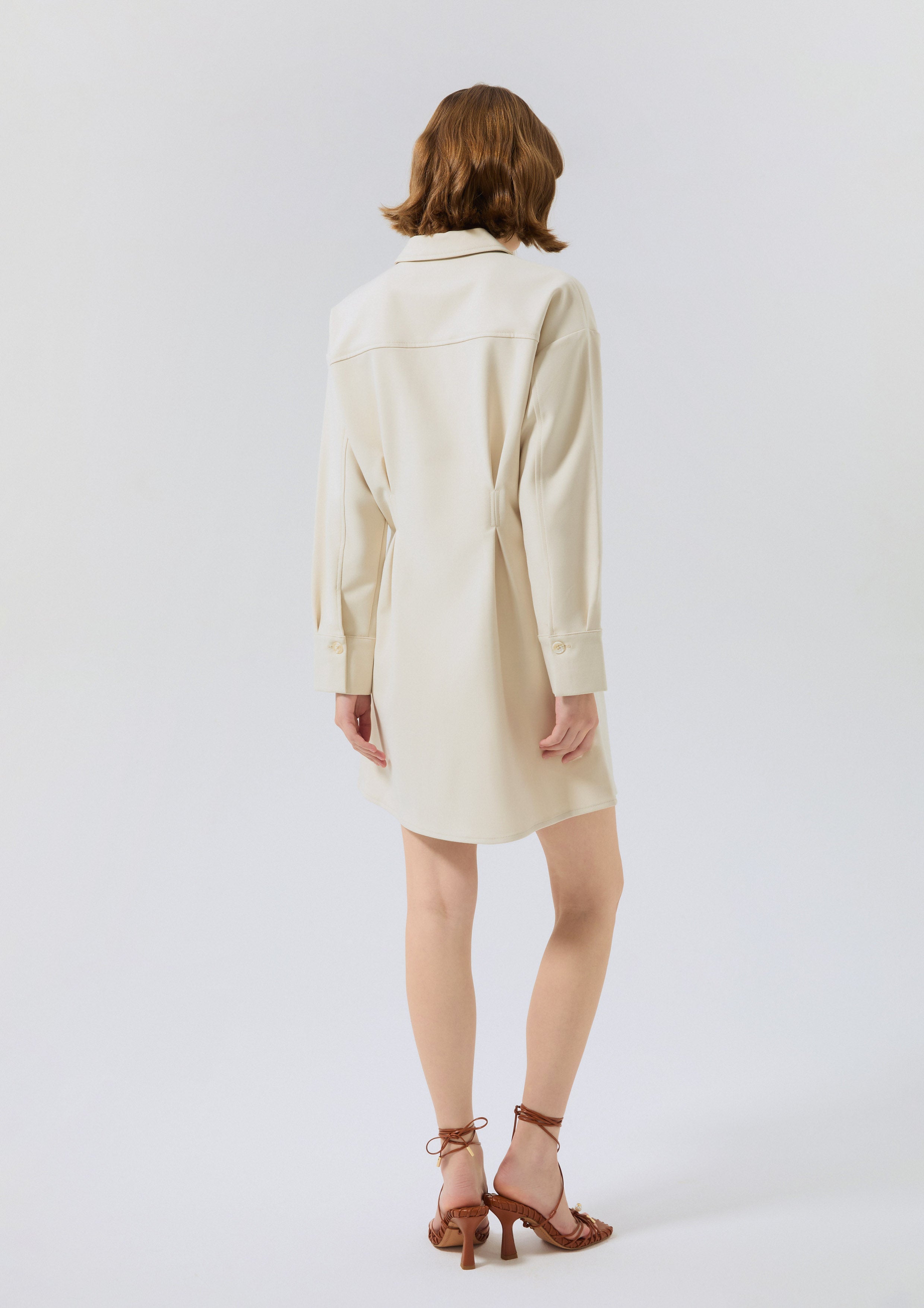 Zip Up Front Pleated Mini Dress Miracle Voyard