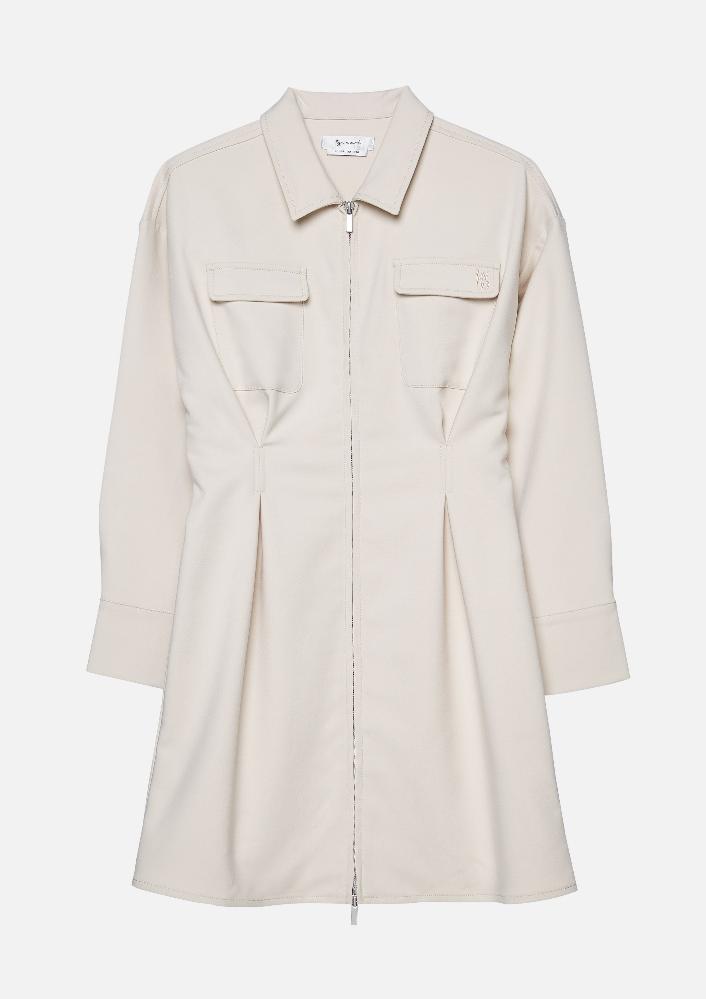 Zip Up Front Pleated Mini Dress Miracle Voyard