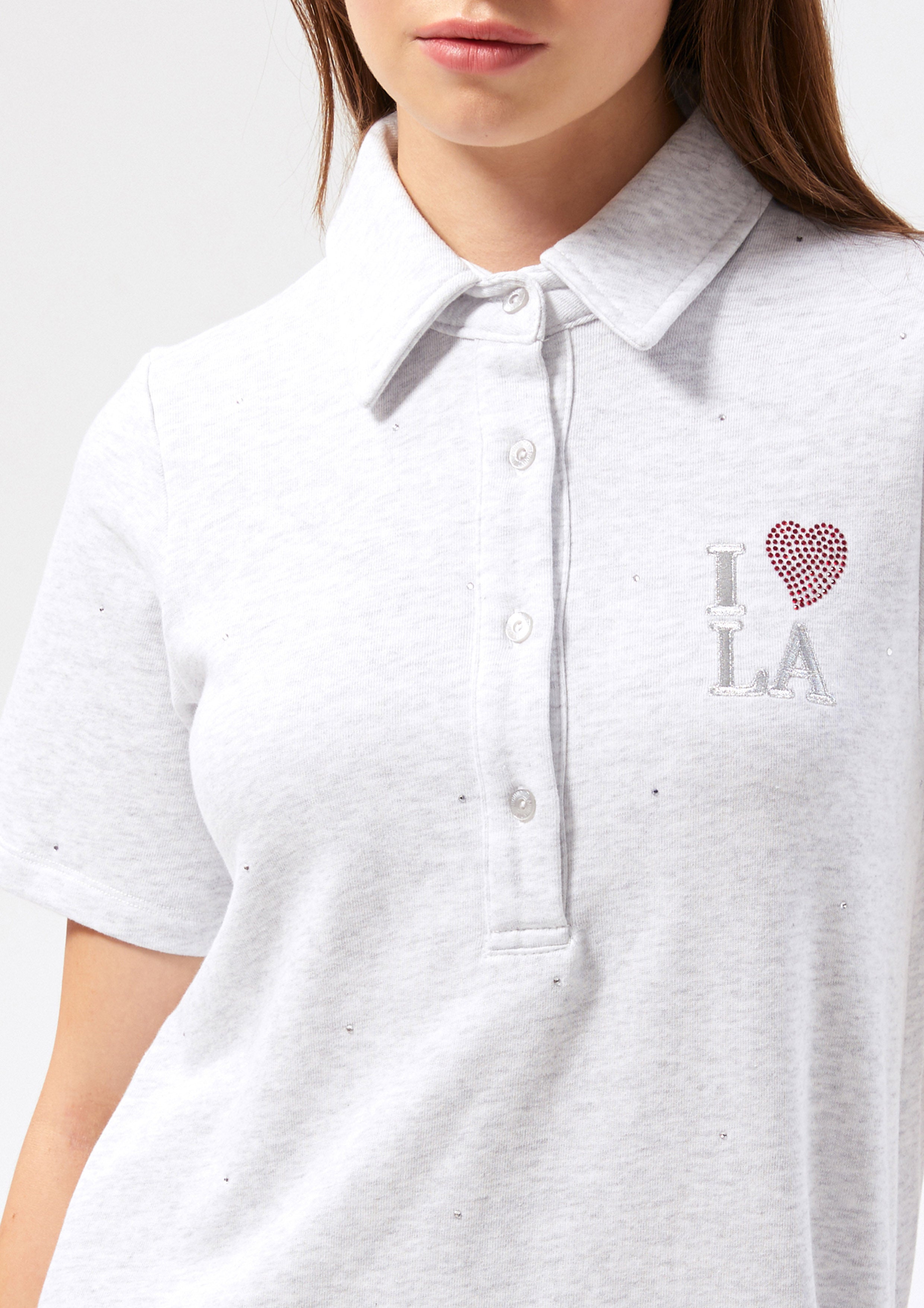 เดรสสั้นปักลายแต่งคริสตัลฮอตฟิกซ์ คอลเลกชัน Miracle Voyard