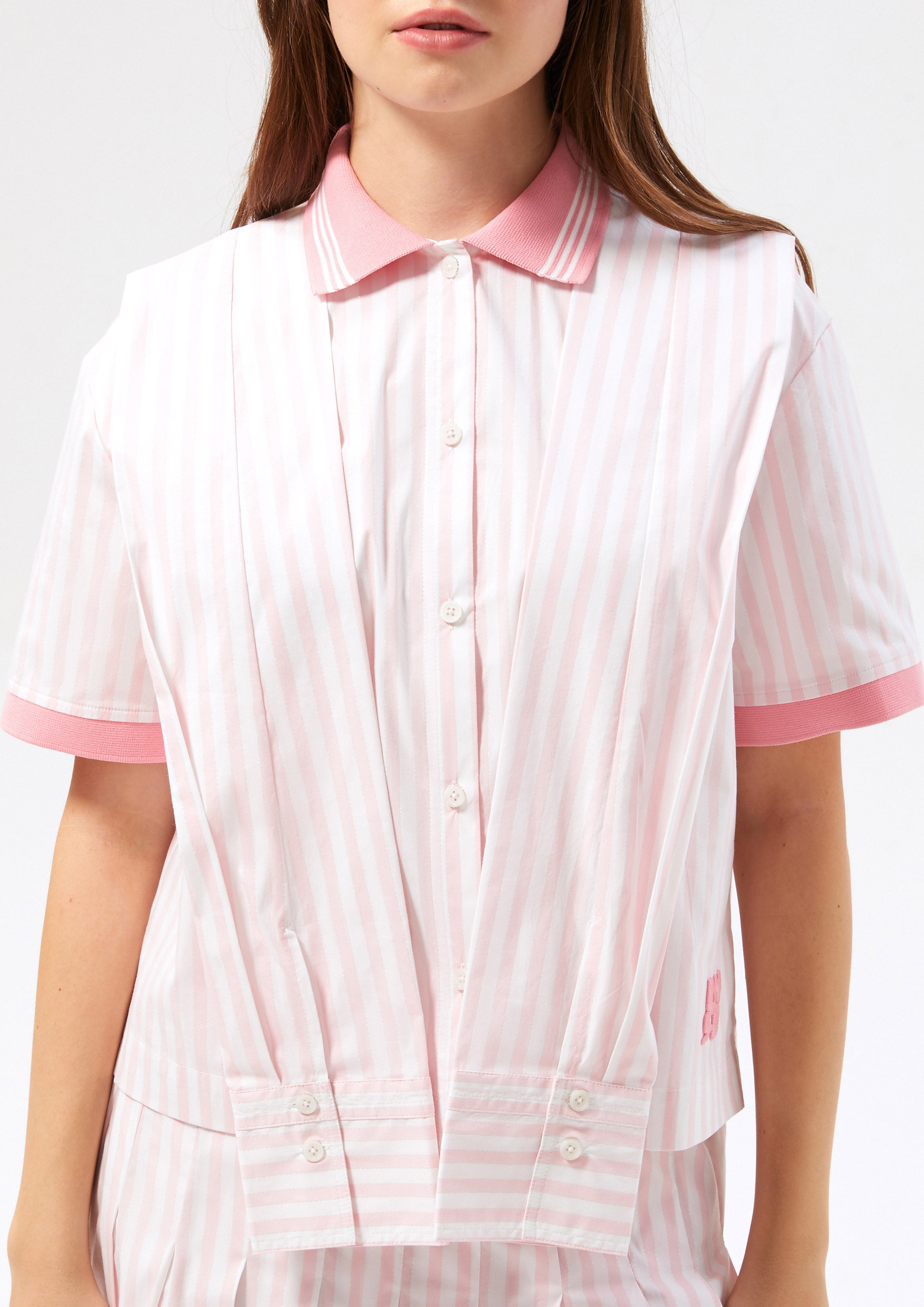 เสื้อเชิ้ตแขนสั้นเลเยอร์ลายทาง คอลเลกชัน Speed Voyard