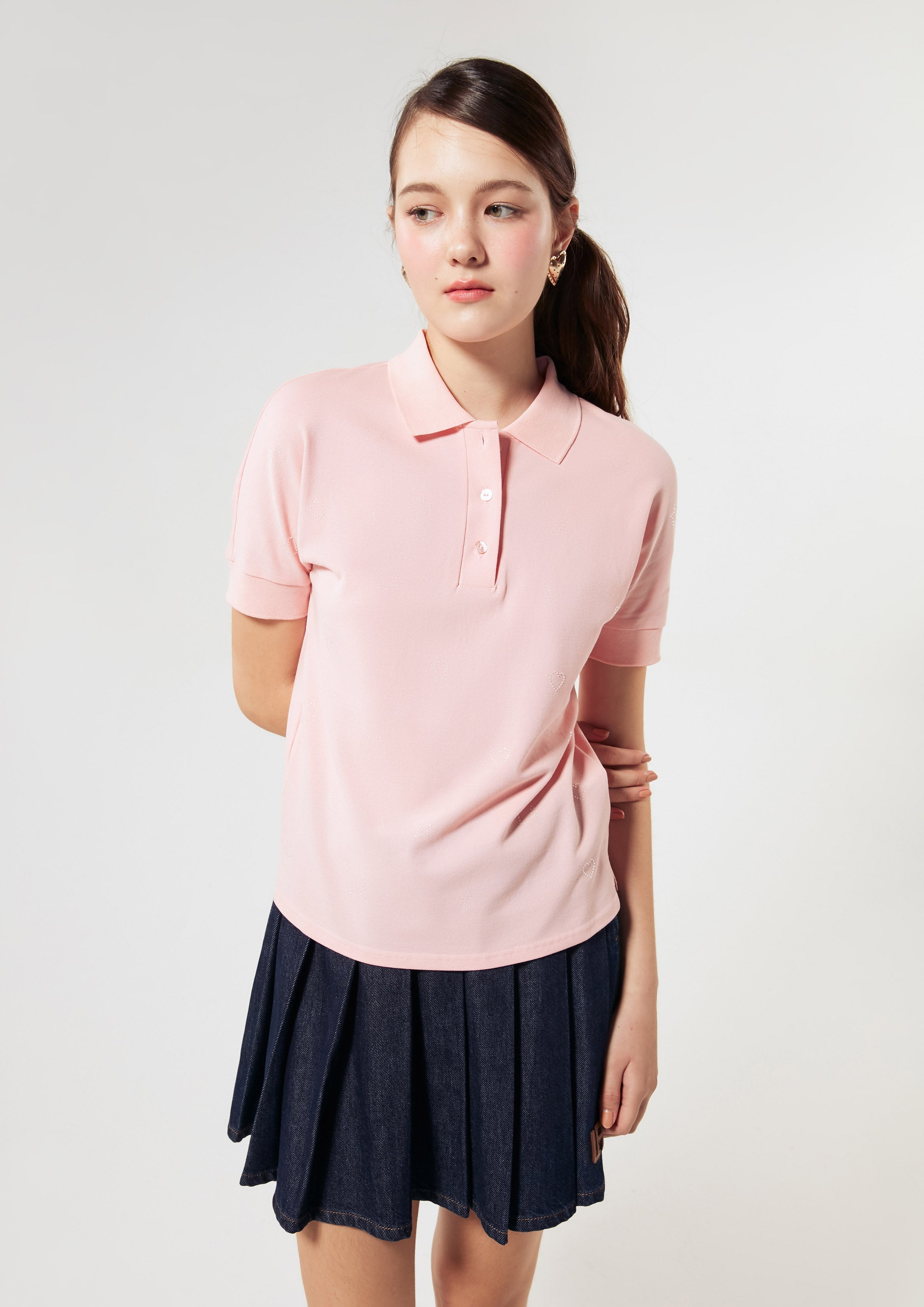 Short Sleeve Polo Top Neon Dreams