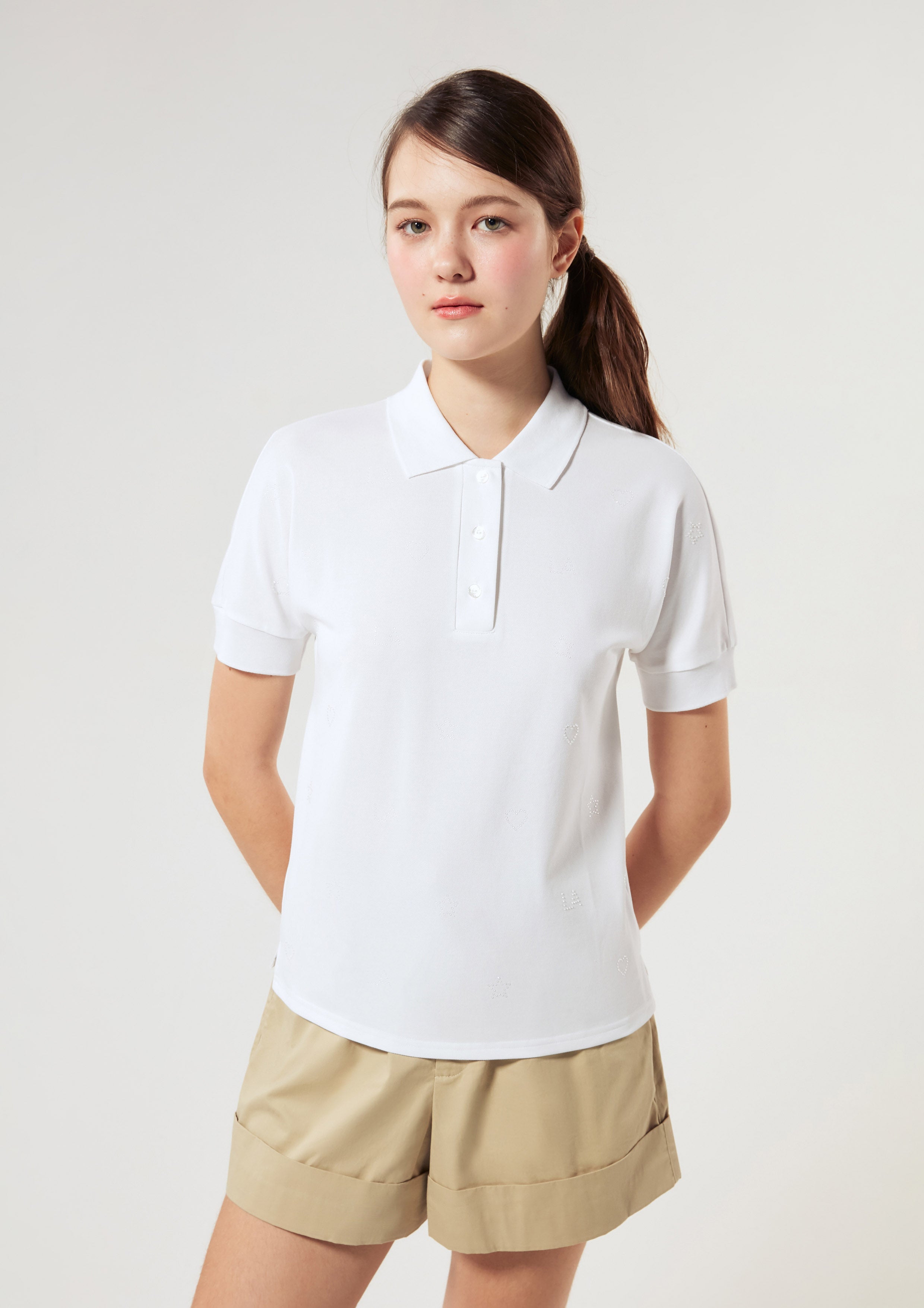 Short Sleeve Polo Top Neon Dreams