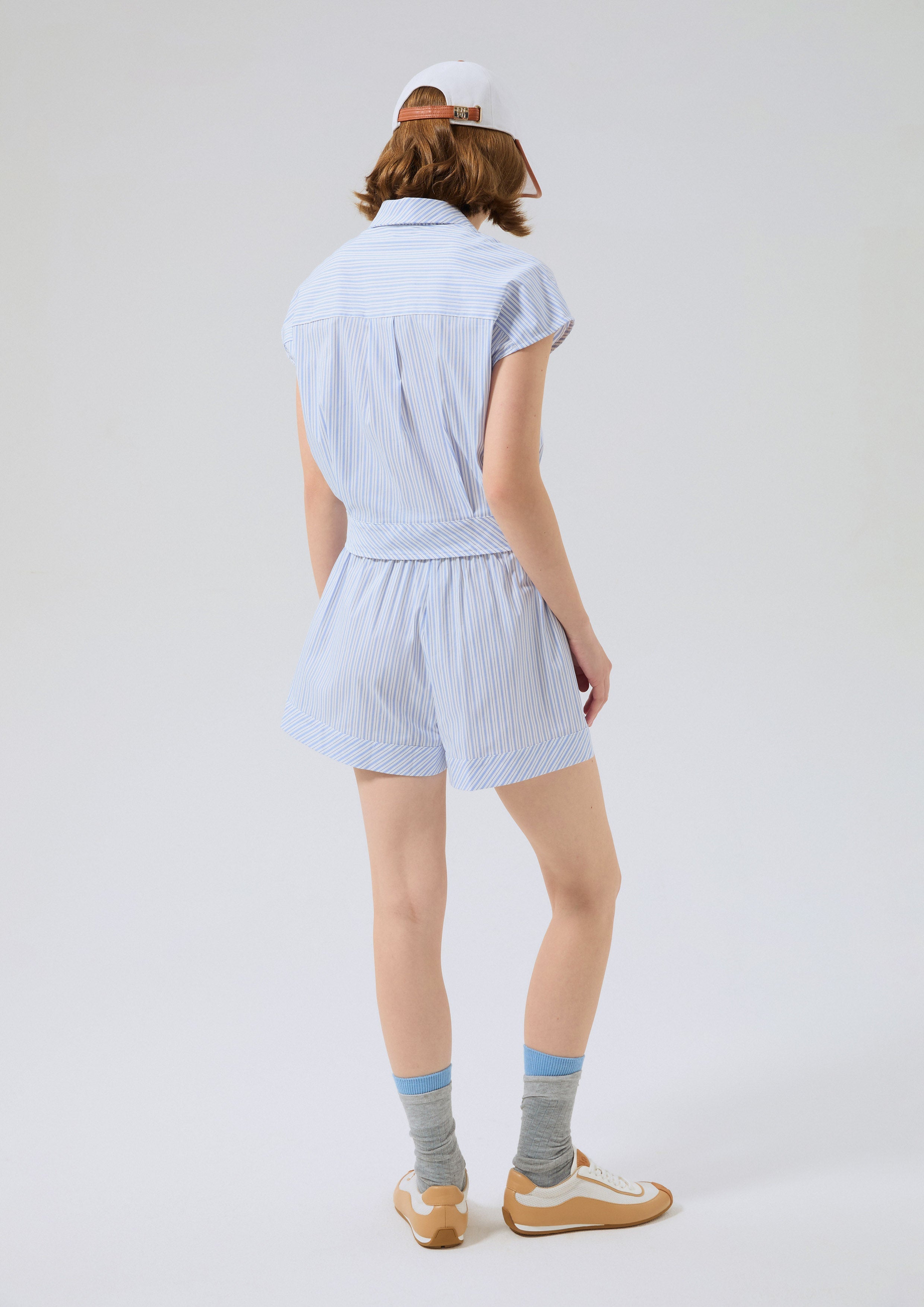 Logo Stripe Top & High Waist Shorts Miracle Voyard