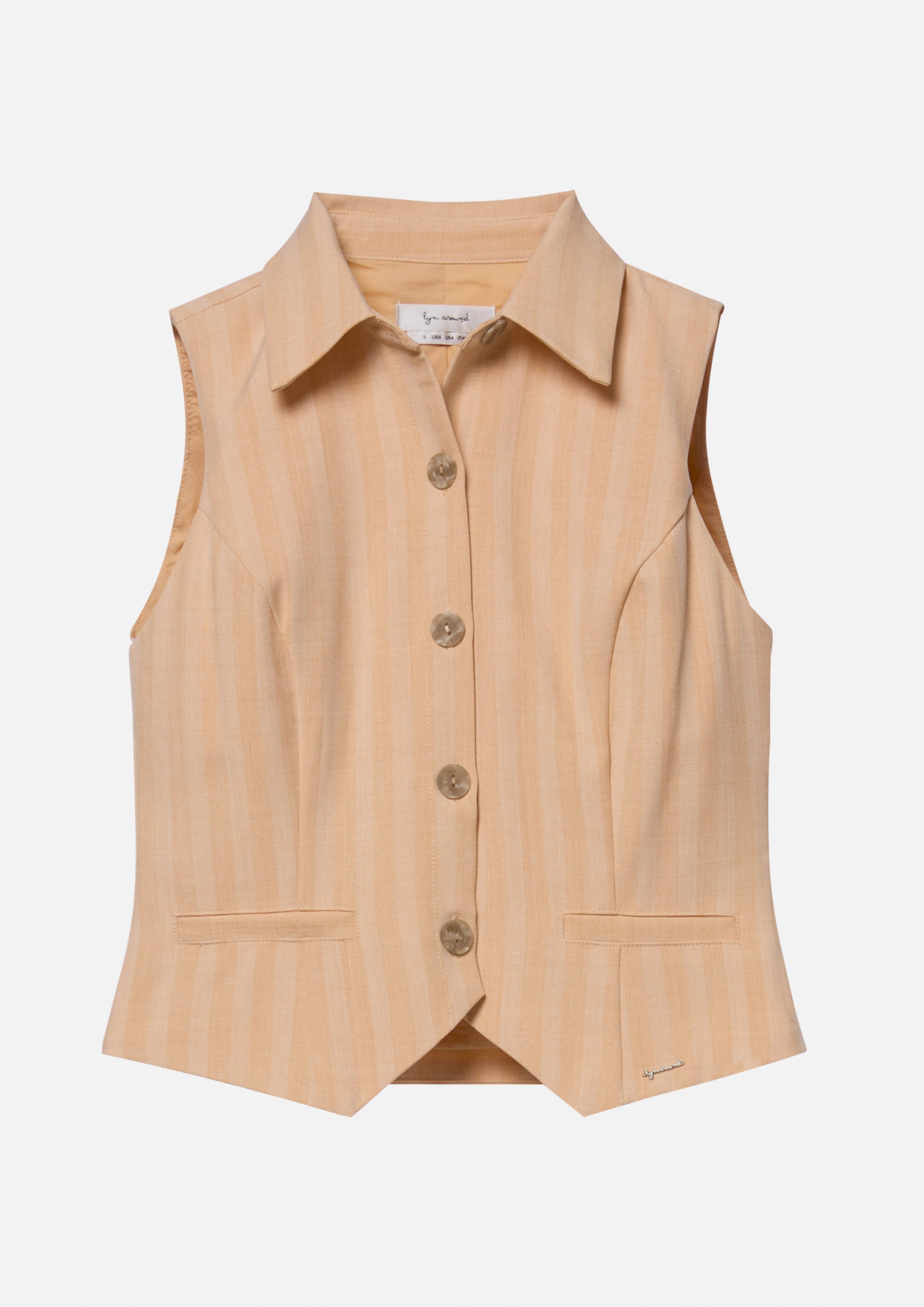 เสื้อแขนกุดลายทาง คอลเลกชัน Rosewood Fleur