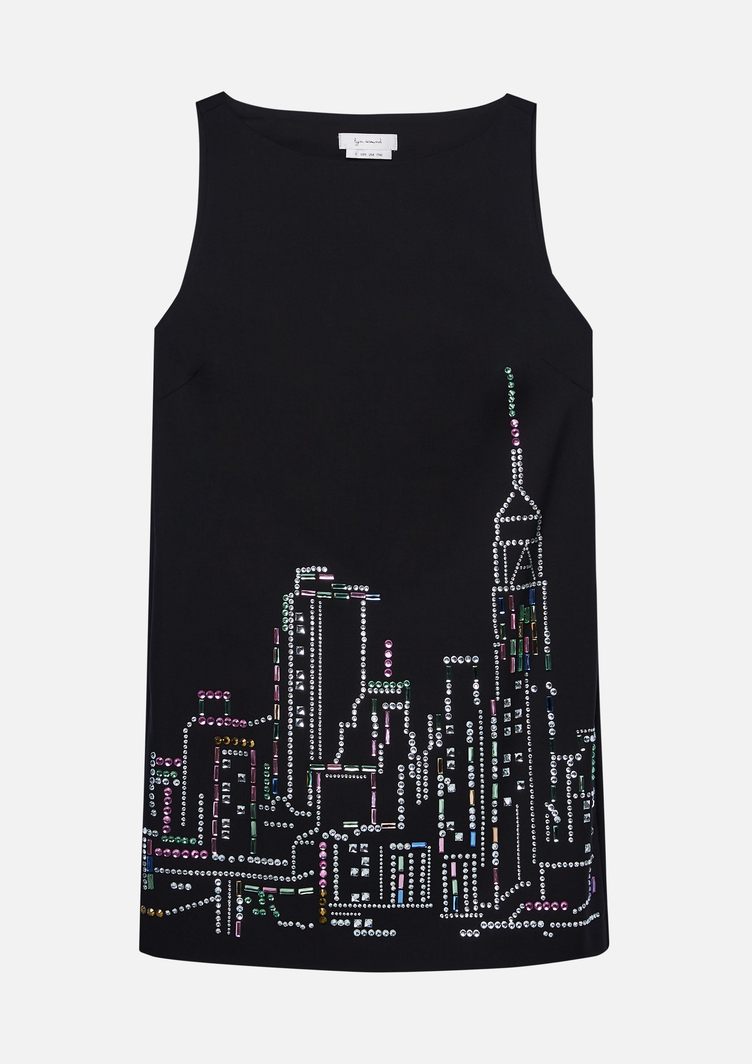 Crystal Embellished City Mini Dress Neon Dreams